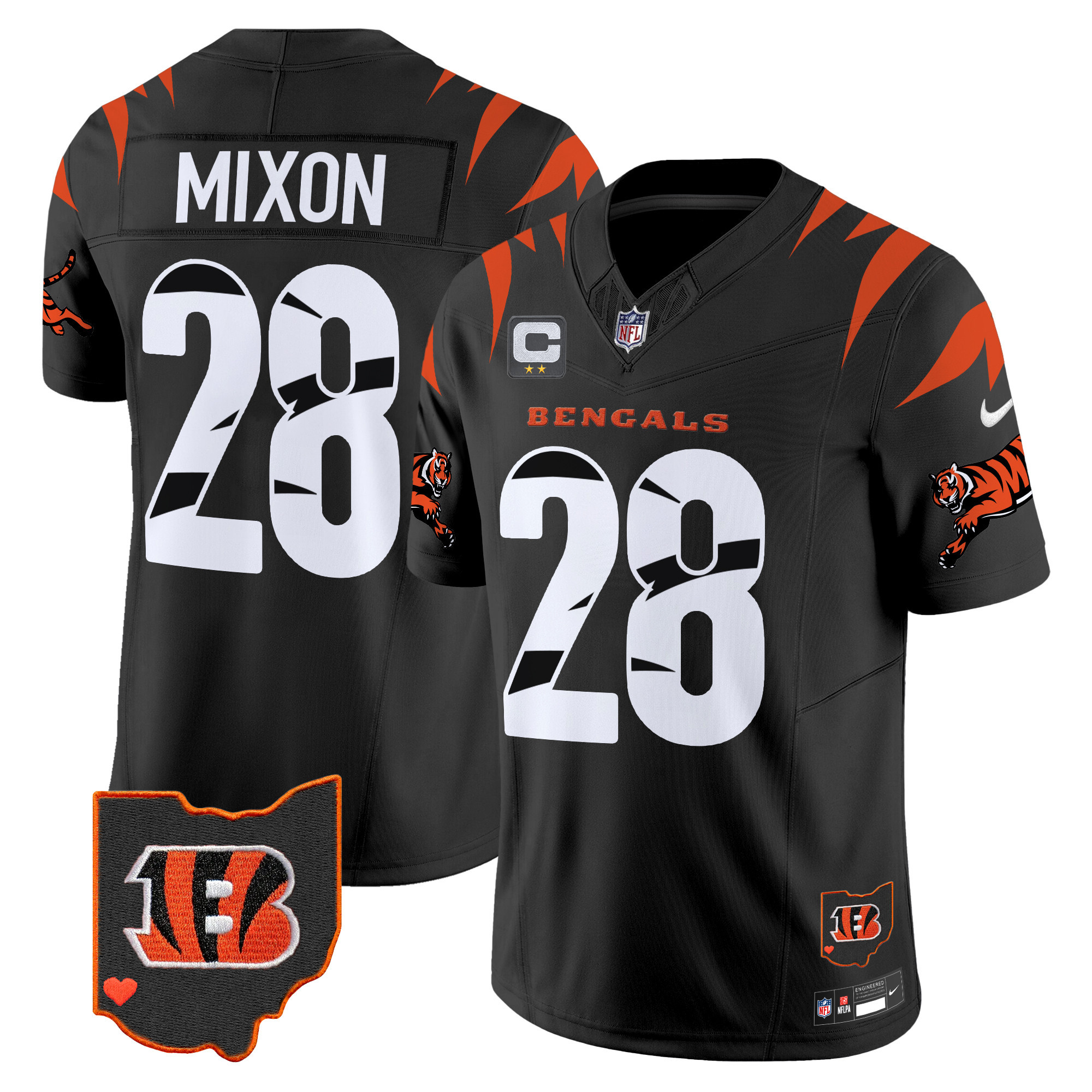 Men's Joe Mixon Cincinnati Bengals Special Vapor Limited Black Jersey - All Stitched