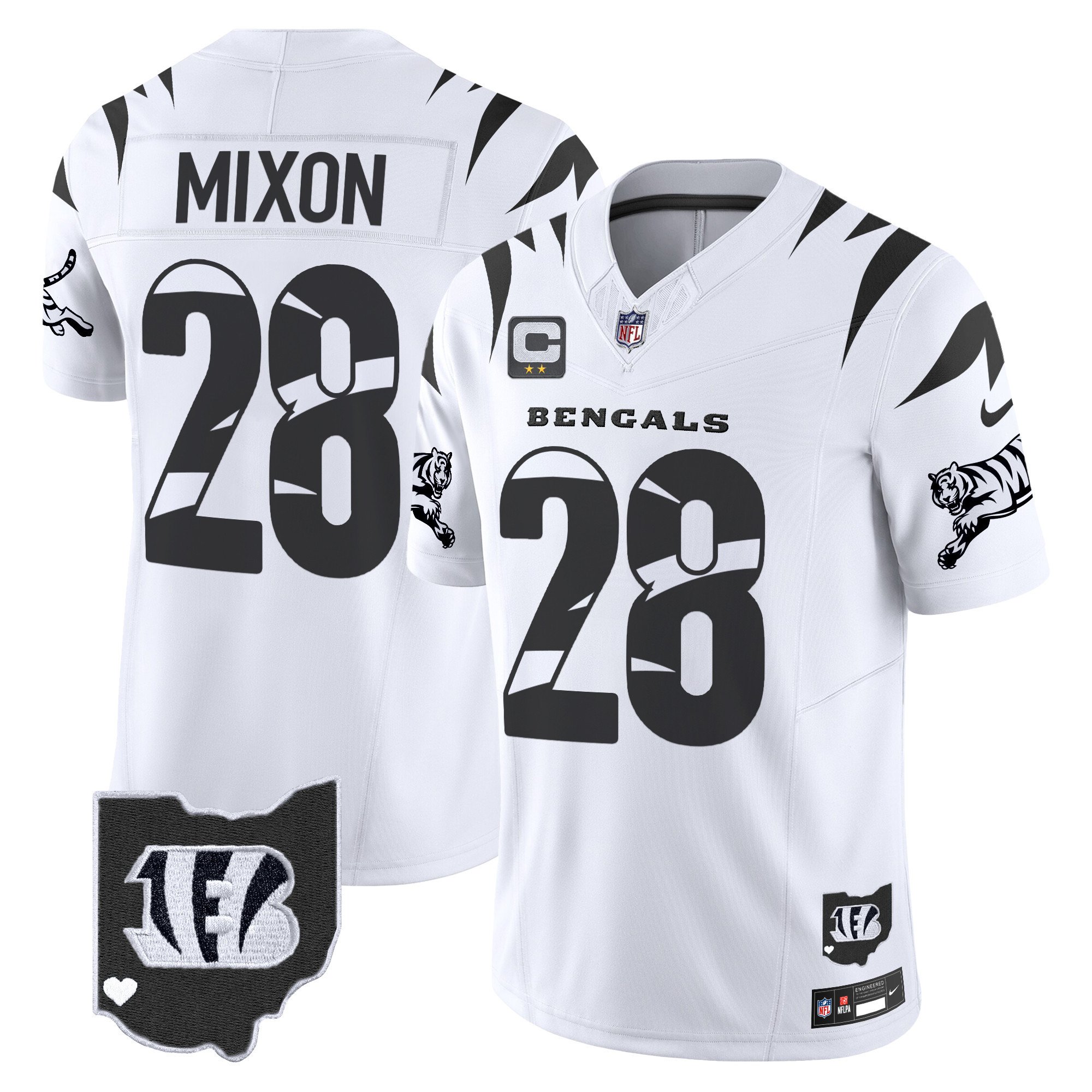 Men's Joe Mixon Cincinnati Bengals Special Vapor Limited White Limited Jersey - All Stitched