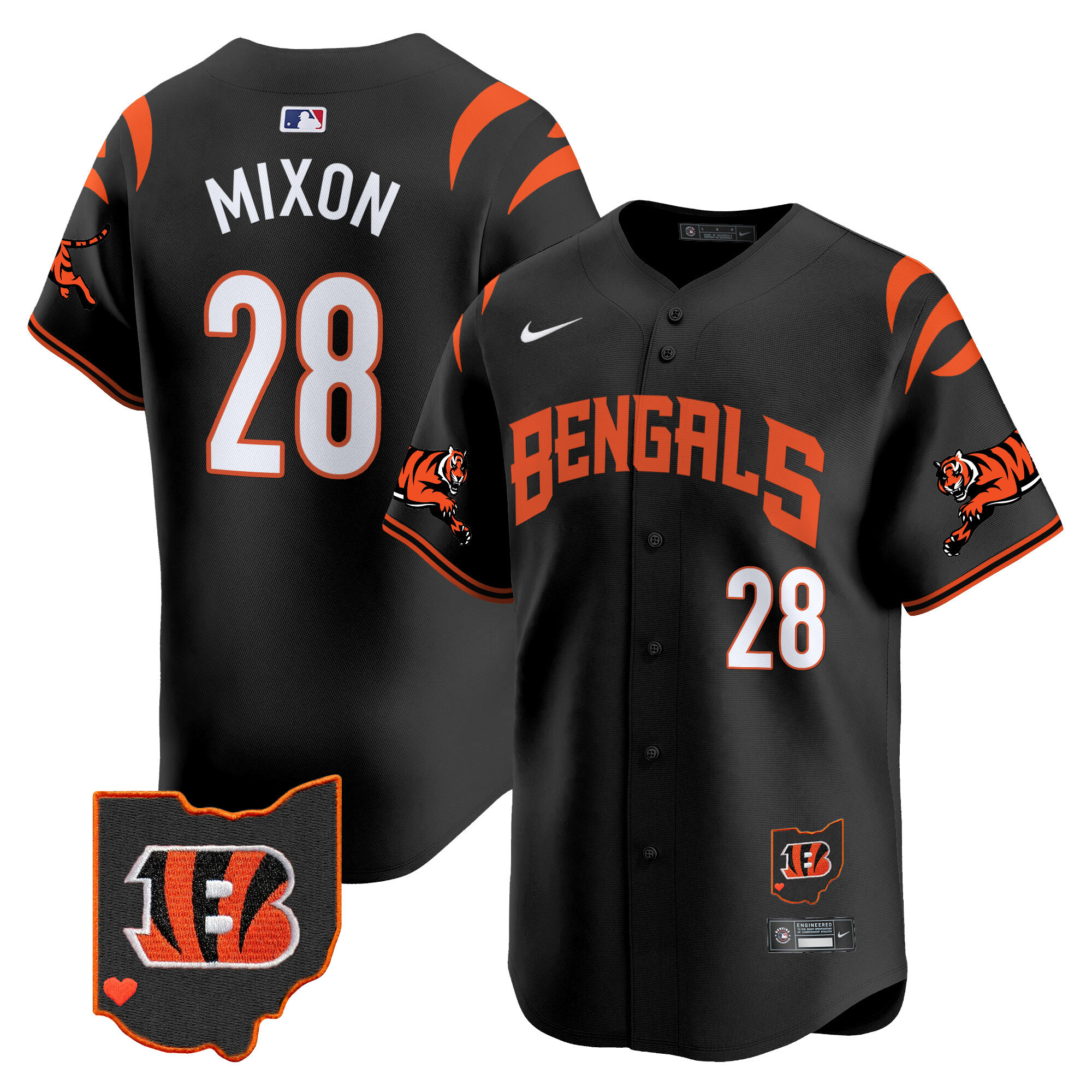 Men's Joe Mixon Cincinnati Bengals Vapor Premier Limited Black Jersey - All Stitched