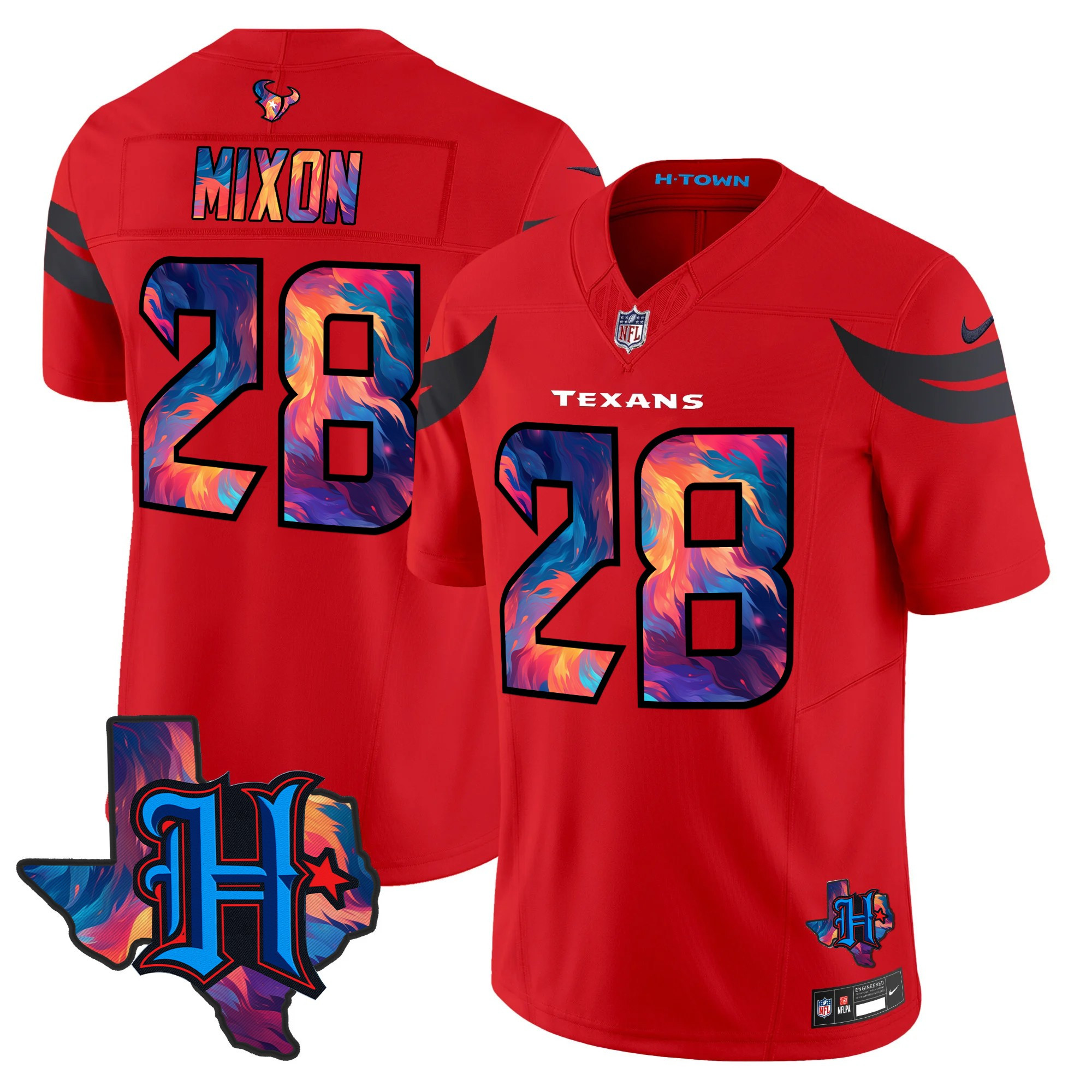 Men's Joe Mixon Houston Texans 2024 Special Vapor Limited Red Jersey - All Stitched
