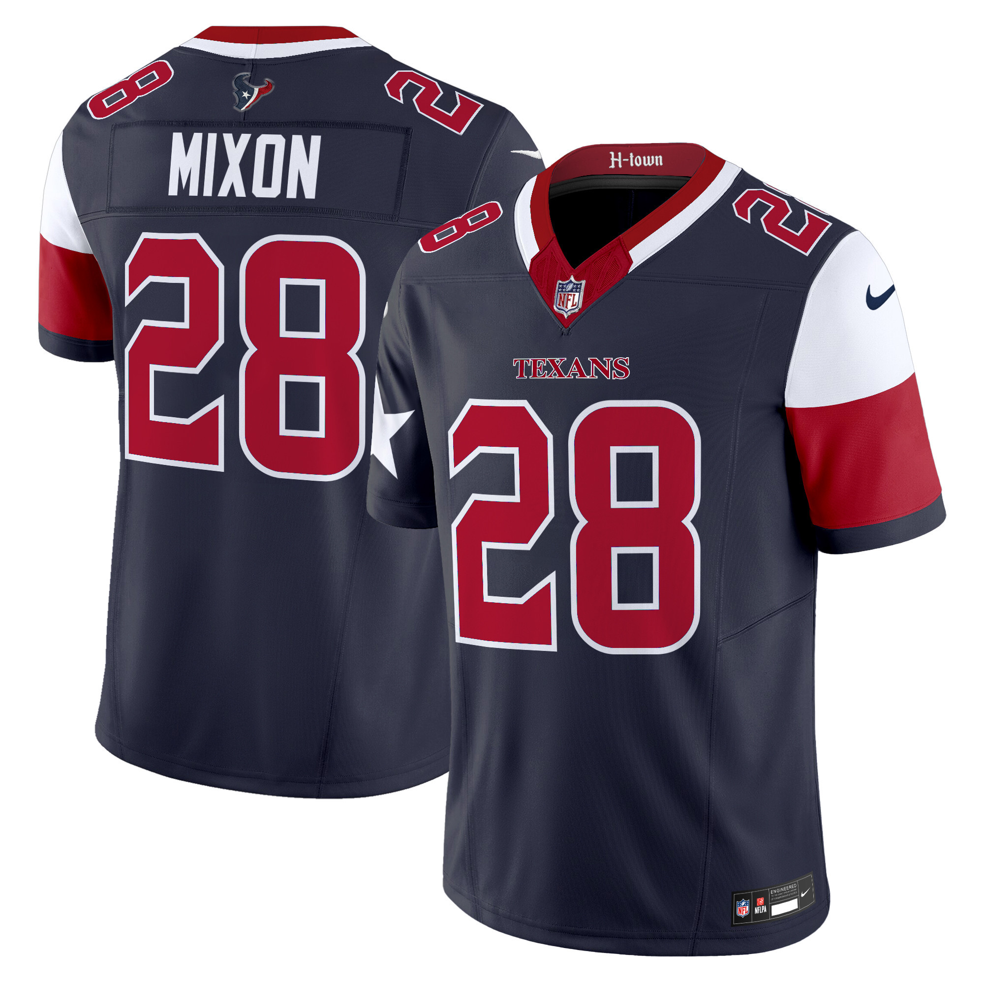 Men's Joe Mixon Houston Texans 2024 Vapor Limited Navy Jersey - All Stitched