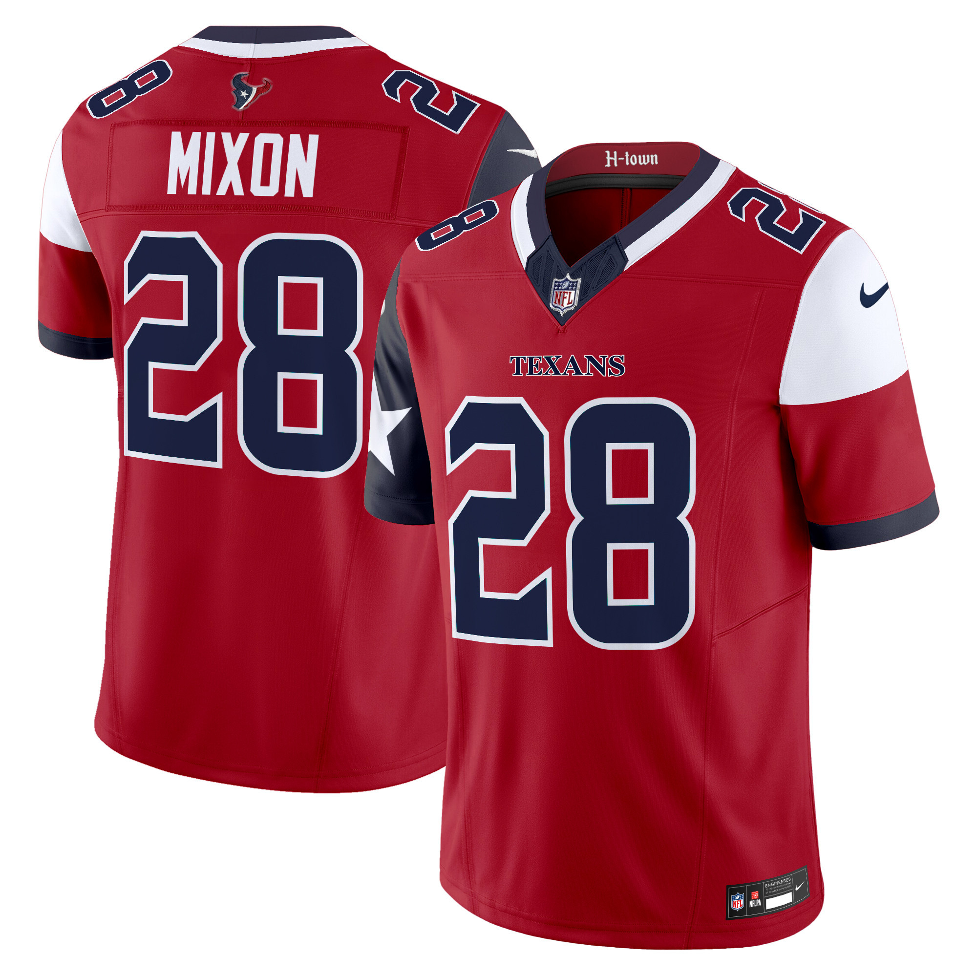Men's Joe Mixon Houston Texans 2024 Vapor Limited Red Jersey - All Stitched