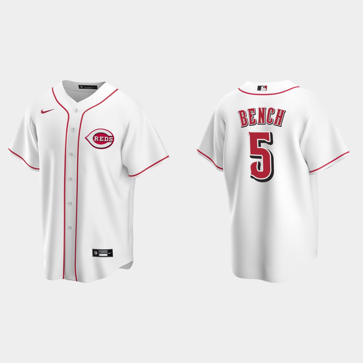 Men's Johnny Bench Cincinnati Reds Home Jersey - White
