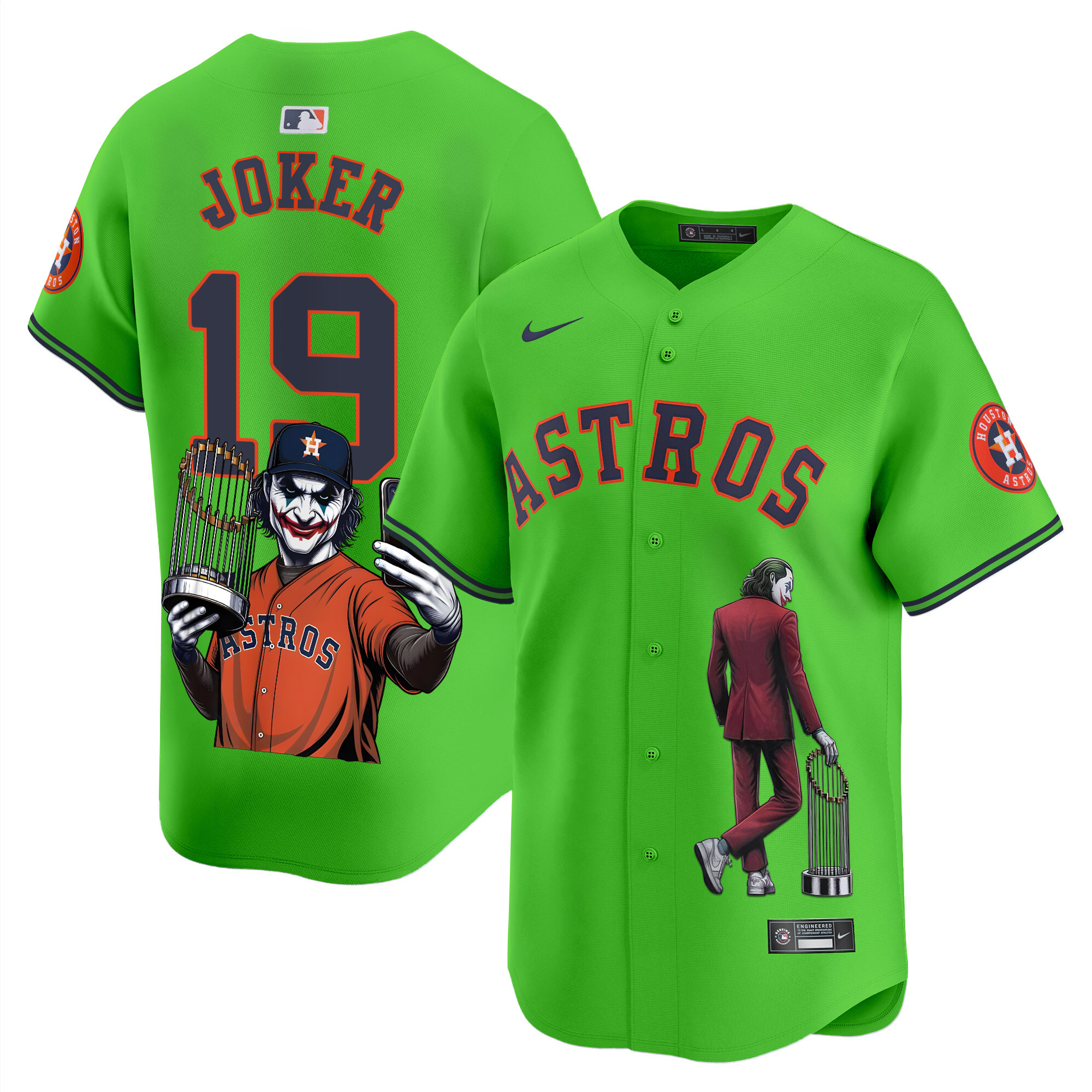 Men's Joker Houston Astros Joker Vapor Premier Limited Green Jersey - Printed
