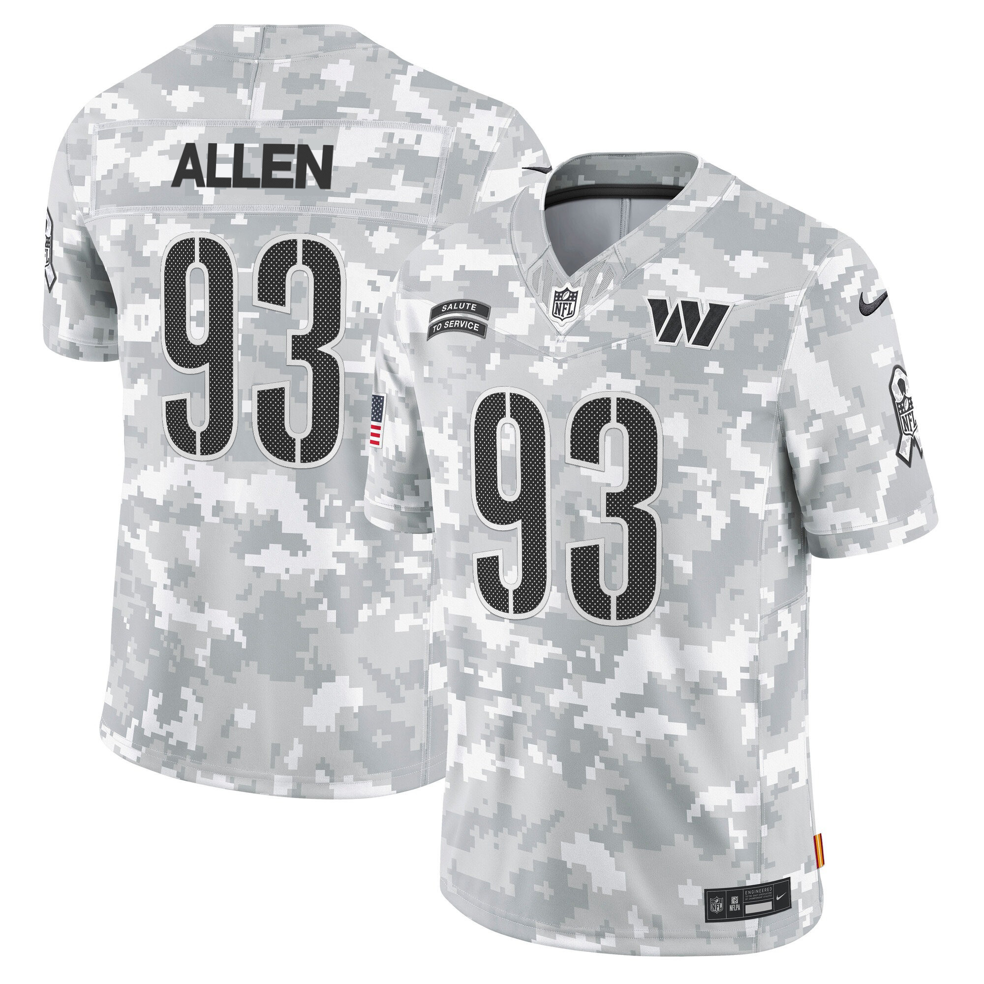 Men's Jonathan Allen Washington Commanders 2024 Salute to Service Vapor Limited Jersey - All Stitched