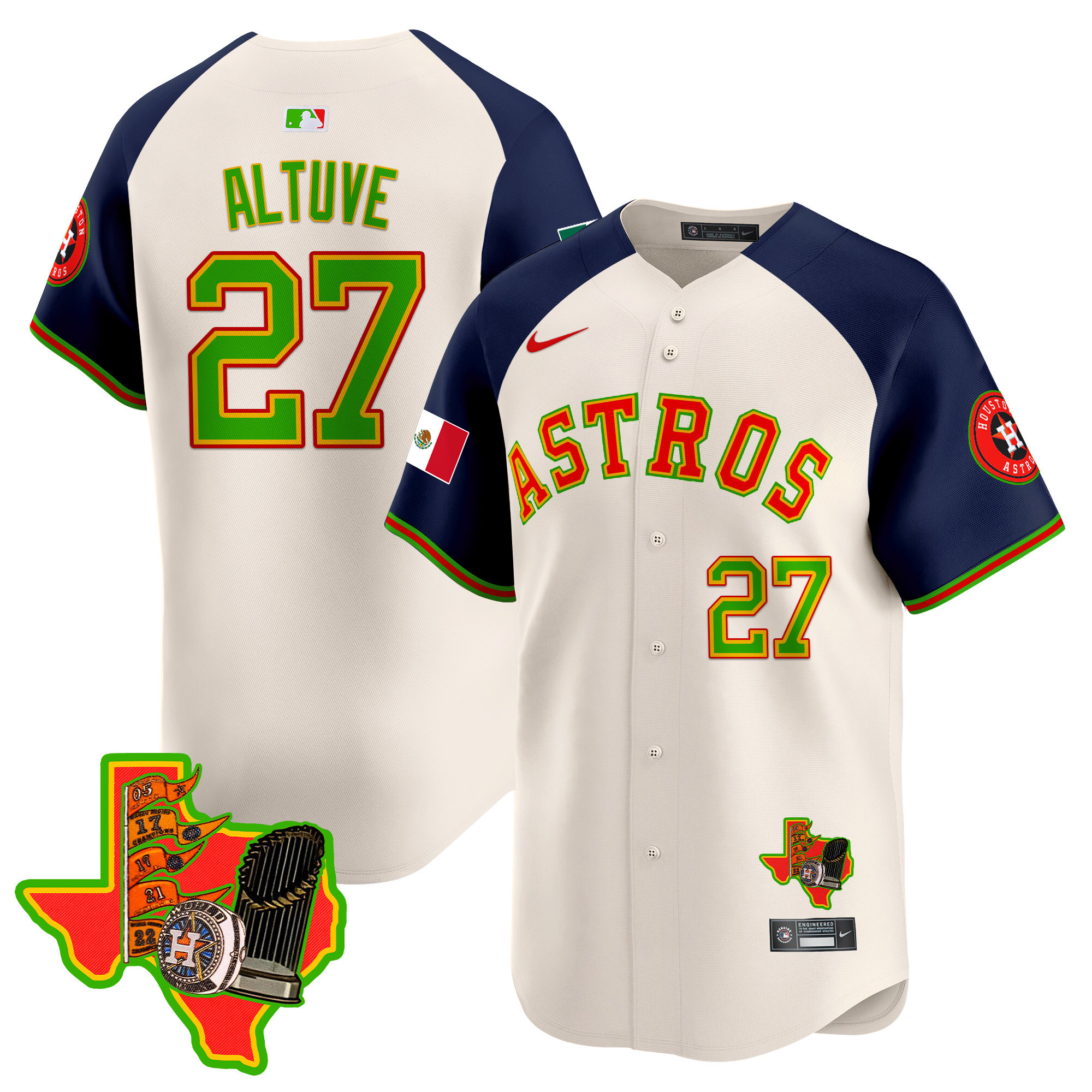 Men's JosÈ Altuve Houston Astros The Loteria Vapor Premier Limited Alternate Jersey - All Stitched