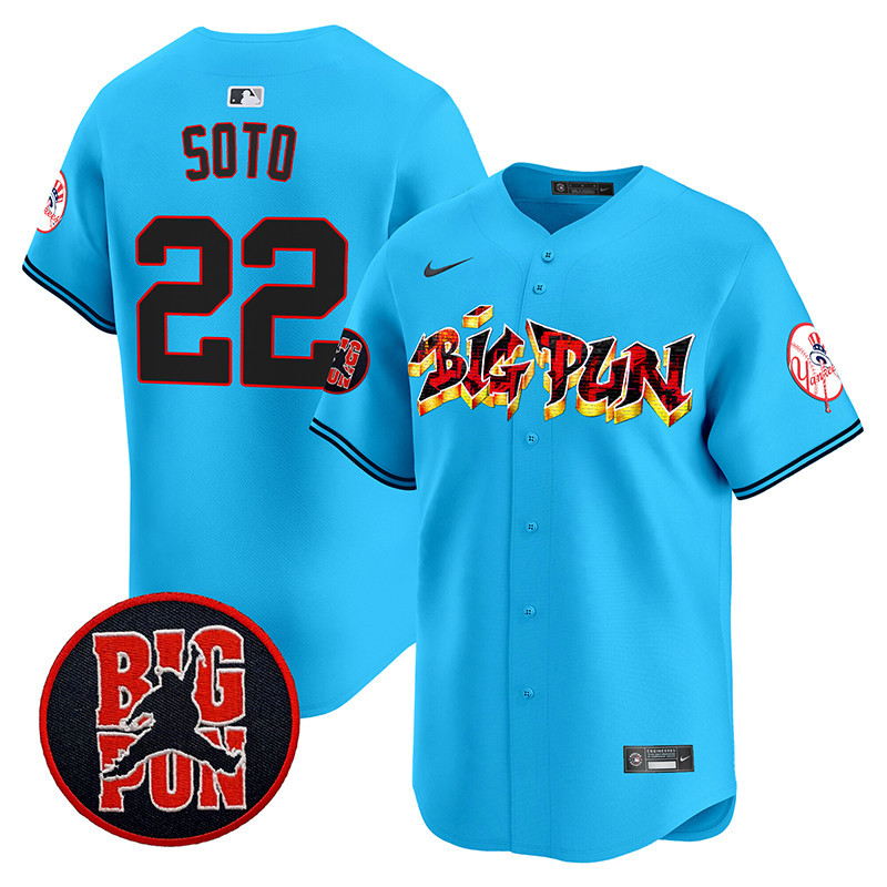 Men's Juan Soto New York Yankees Big Pun Vapor Premier Limited Light Blue Jersey - All Stitched