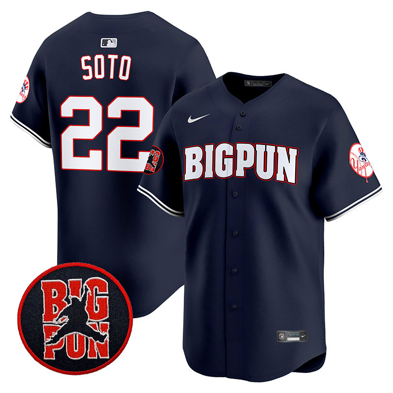 Men's Juan Soto New York Yankees Big Pun Vapor Premier Limited Navy Jersey V2 - All Stitched