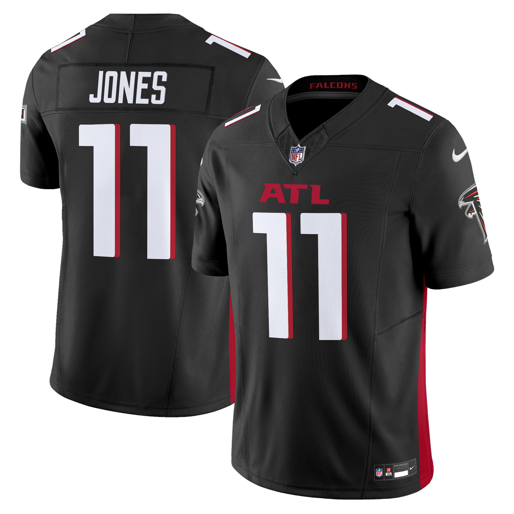 Men's Julio Jones Atlanta Falcons 2024 Vapor Limited Black Jersey - All Stitched