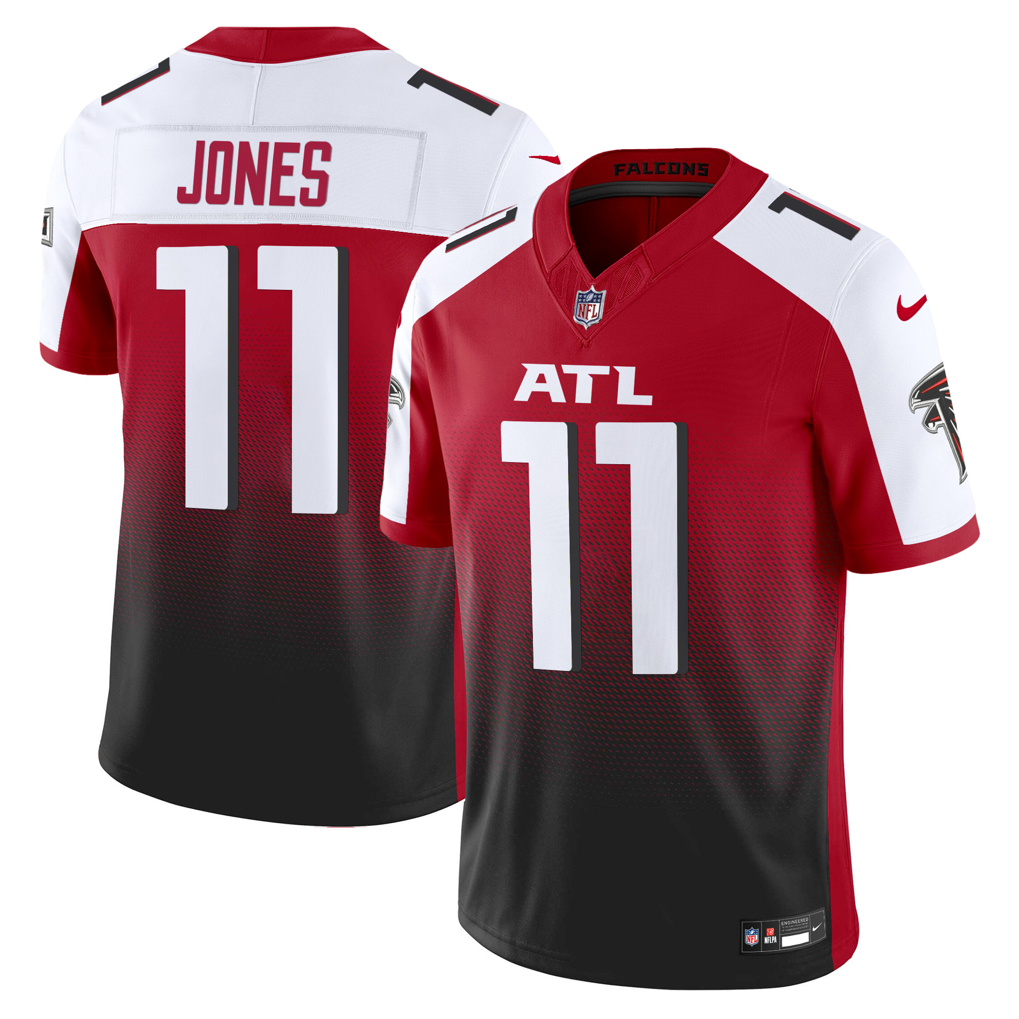 Men's Julio Jones Atlanta Falcons 2024 Vapor Limited Red Alternate Jersey - All Stitched