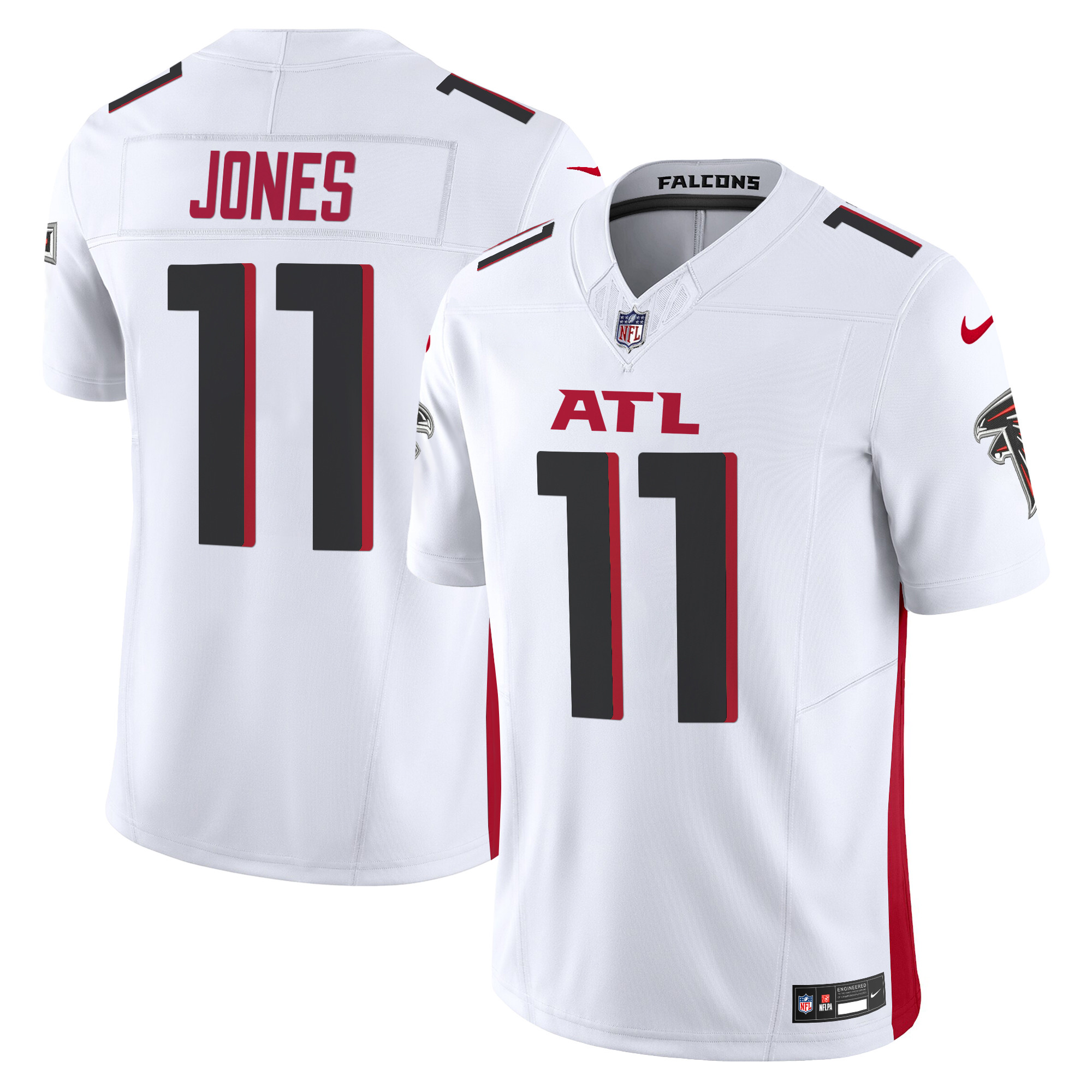 Men's Julio Jones Atlanta Falcons 2024 Vapor Limited White Jersey - All Stitched