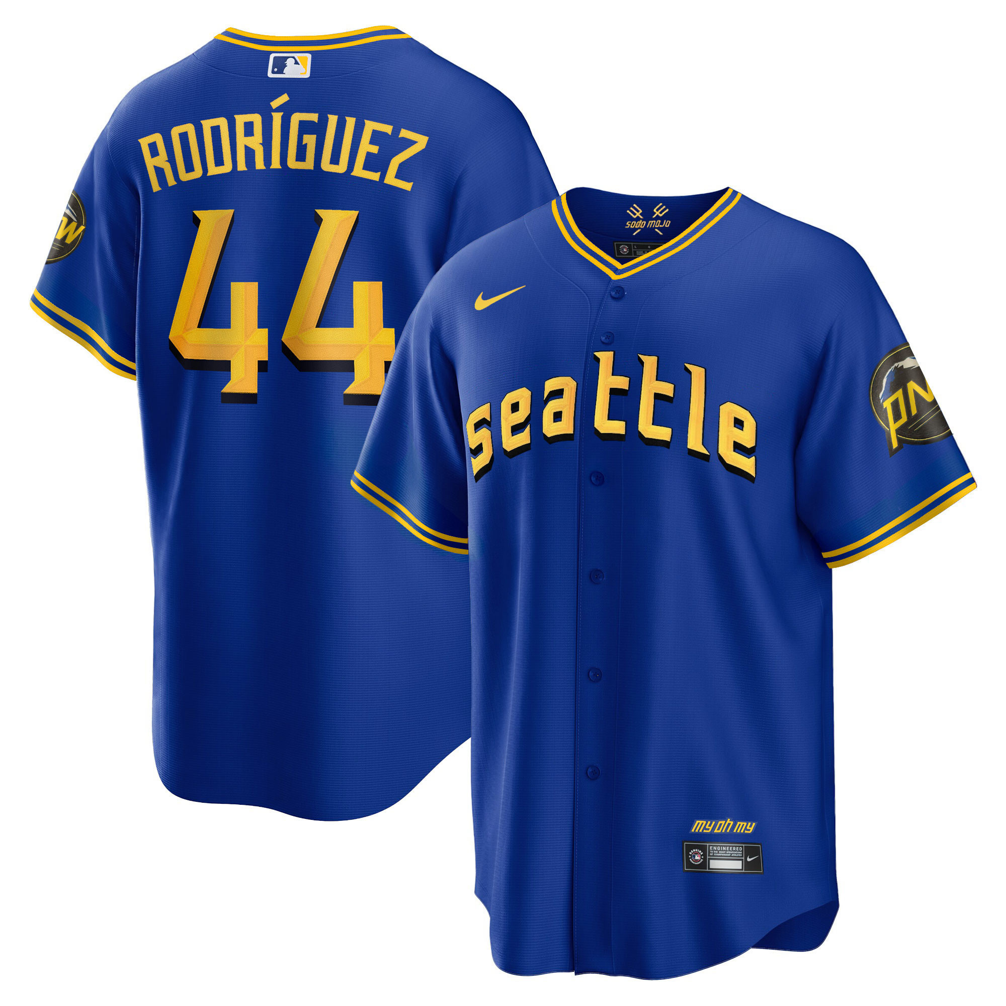Men's Julio Rodriguez Seattle Mariners 2023 City Connect Edition Cool Base Jersey - All Stitched