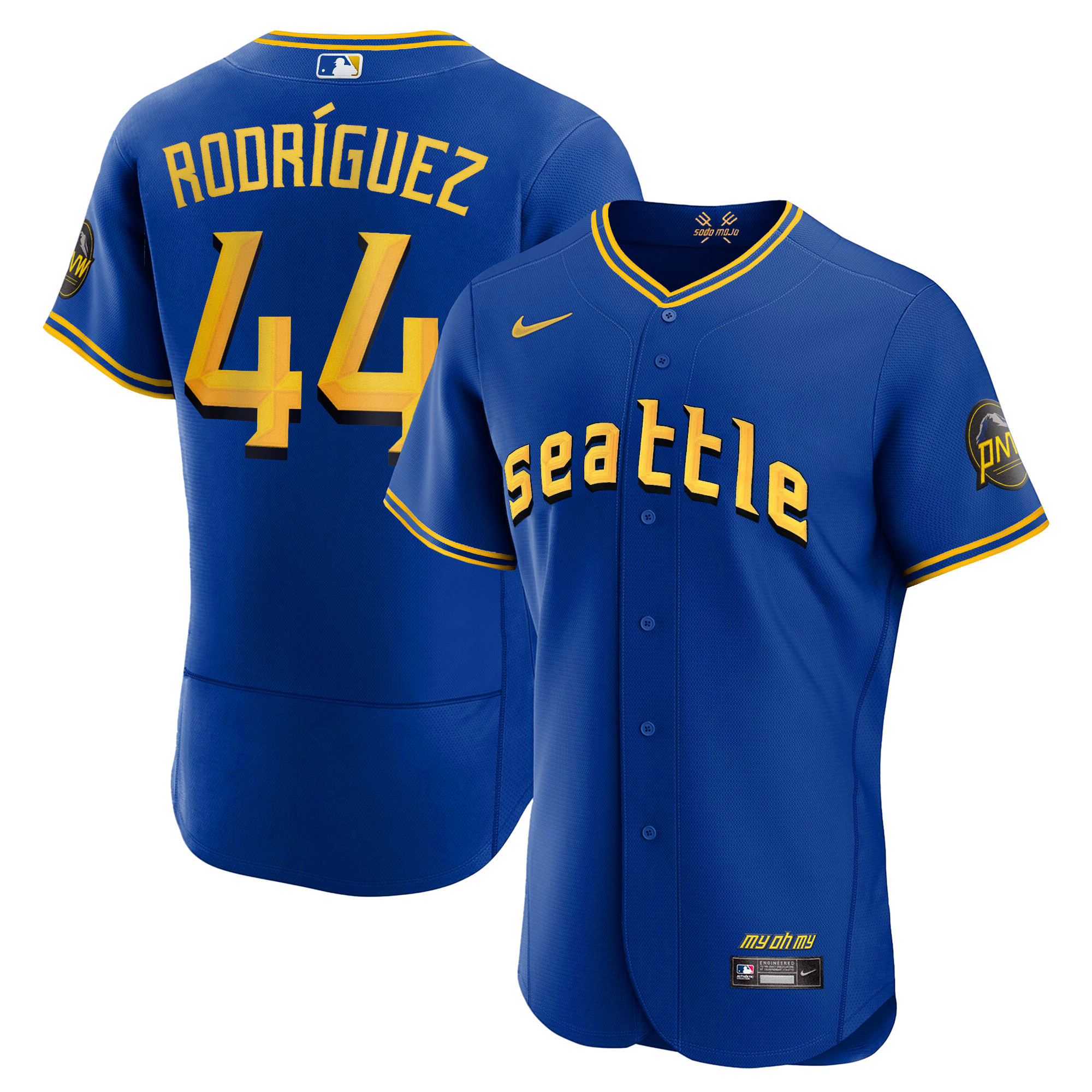 Men's Julio Rodriguez Seattle Mariners 2023 City Connect Edition Flex Base Jersey - All Stitched