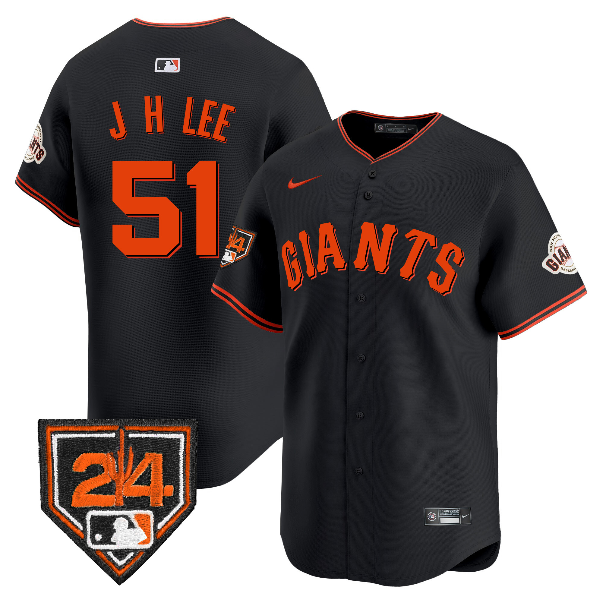 Men's Jung Hoo Lee San Francisco Giants 2024 Spring Training Vapor Premier Limited Black Jersey - All Stitched