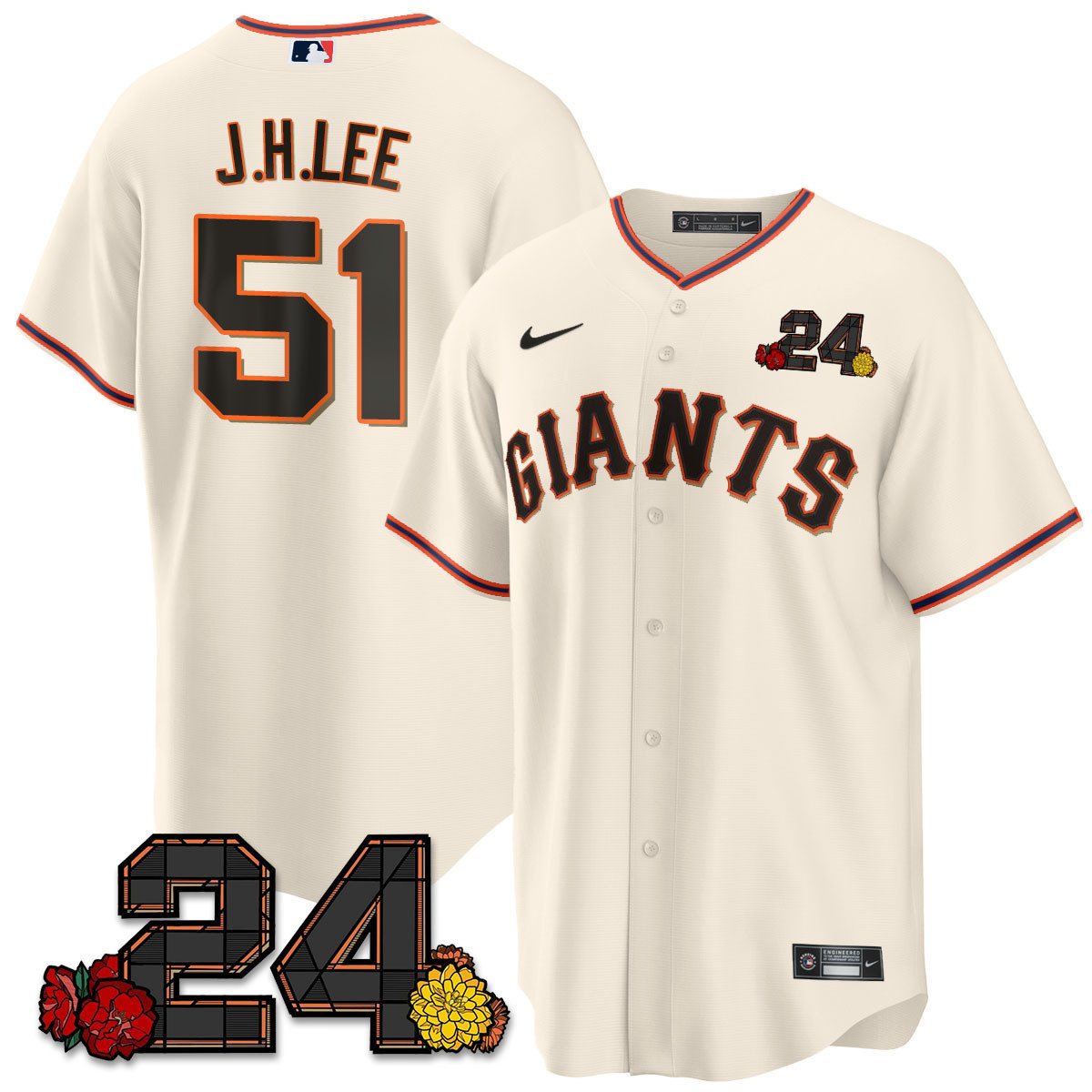 Men's Jung Hoo Lee San Francisco Giants 2024 Willie Mays Patch Vapor Premier Limited Cream Home Jersey V2 - All Stitched