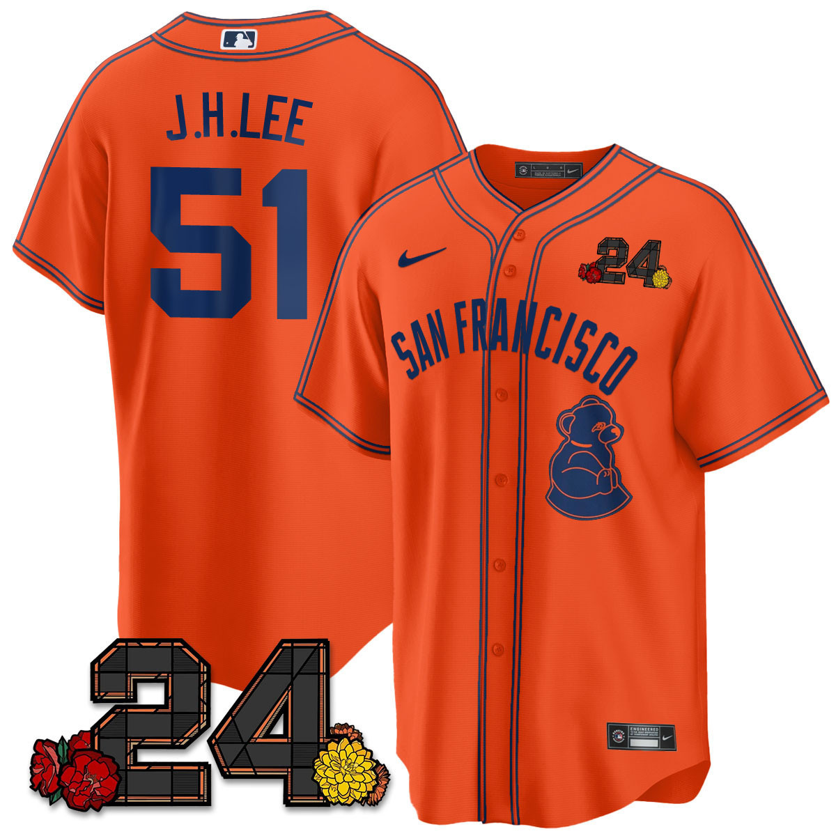 Men's Jung Hoo Lee San Francisco Giants 2024 Willie Mays Patch Vapor Premier Limited Orange Limited Jersey V2 - All Stitched