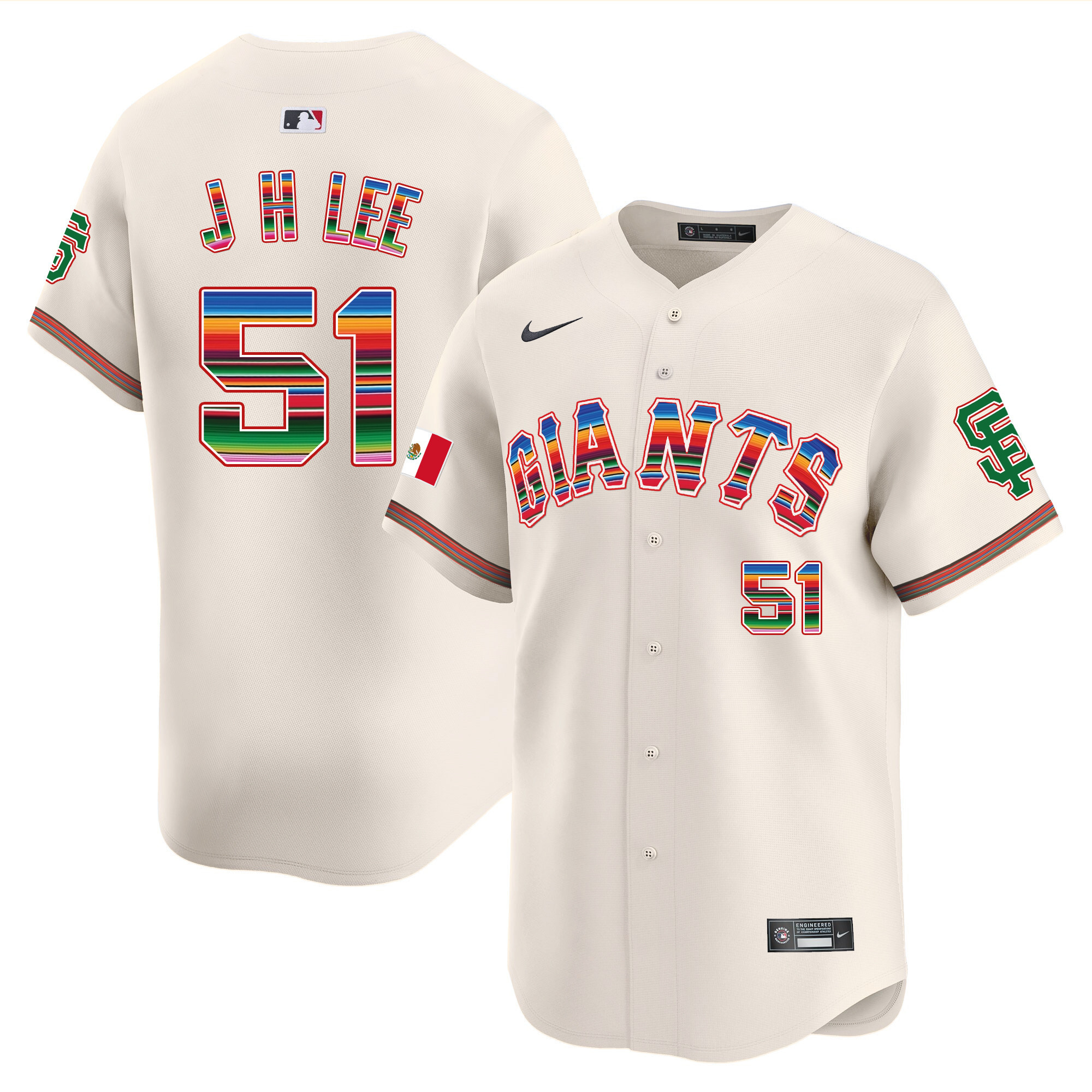 Men's Jung Hoo Lee San Francisco Giants Mexico Vapor Premier Limited Cream Jersey - All Stitched