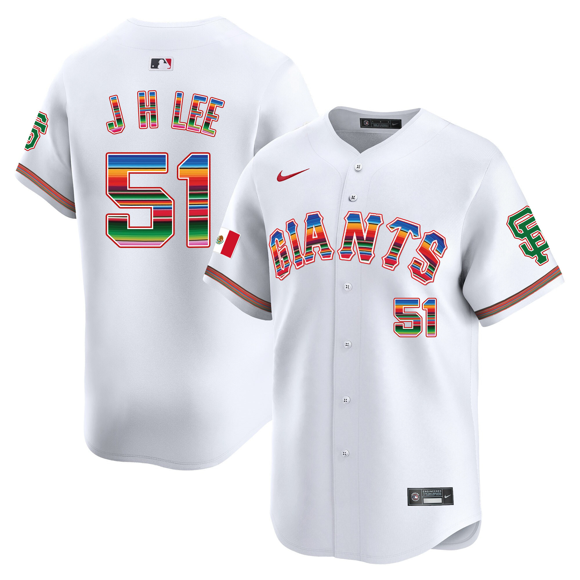Men's Jung Hoo Lee San Francisco Giants Mexico Vapor Premier Limited White Jersey - All Stitched