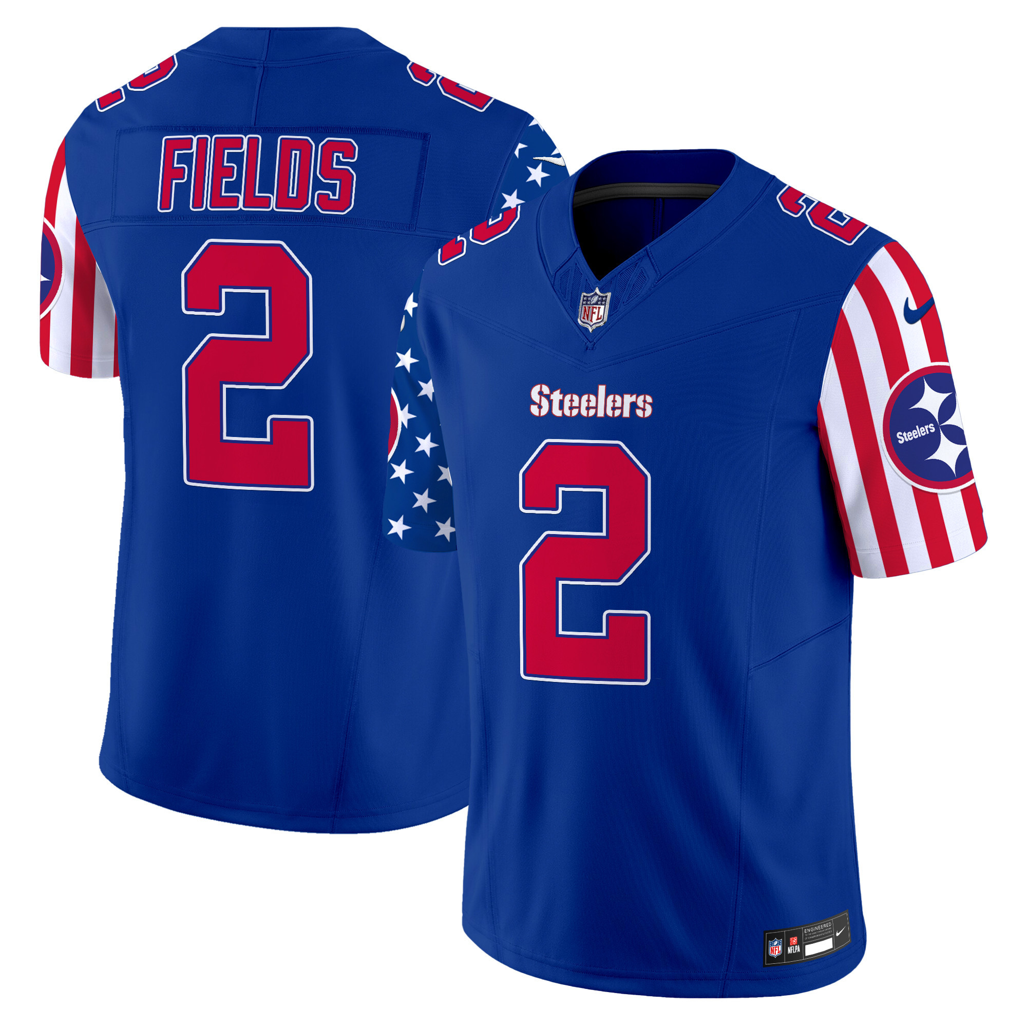 Men's Justin Fields Pittsburgh Steelers American Style Vapor Limited Royal Jersey - All Stitched