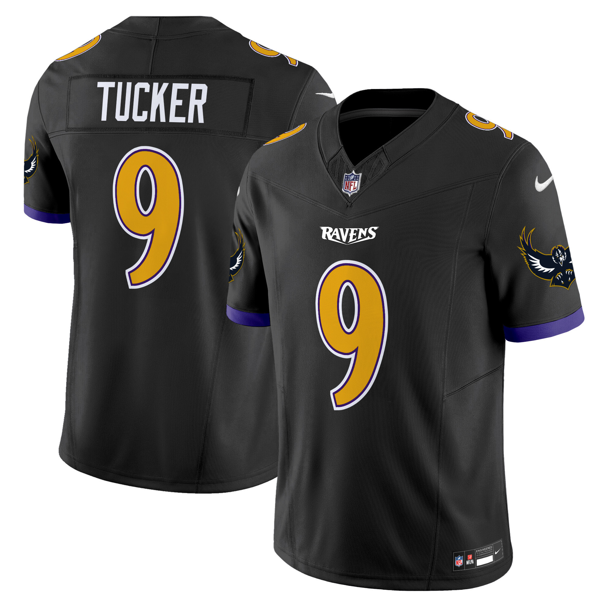 Men's Justin Tucker Baltimore Ravens Special Vapor Limited Black Jersey - All Stitched