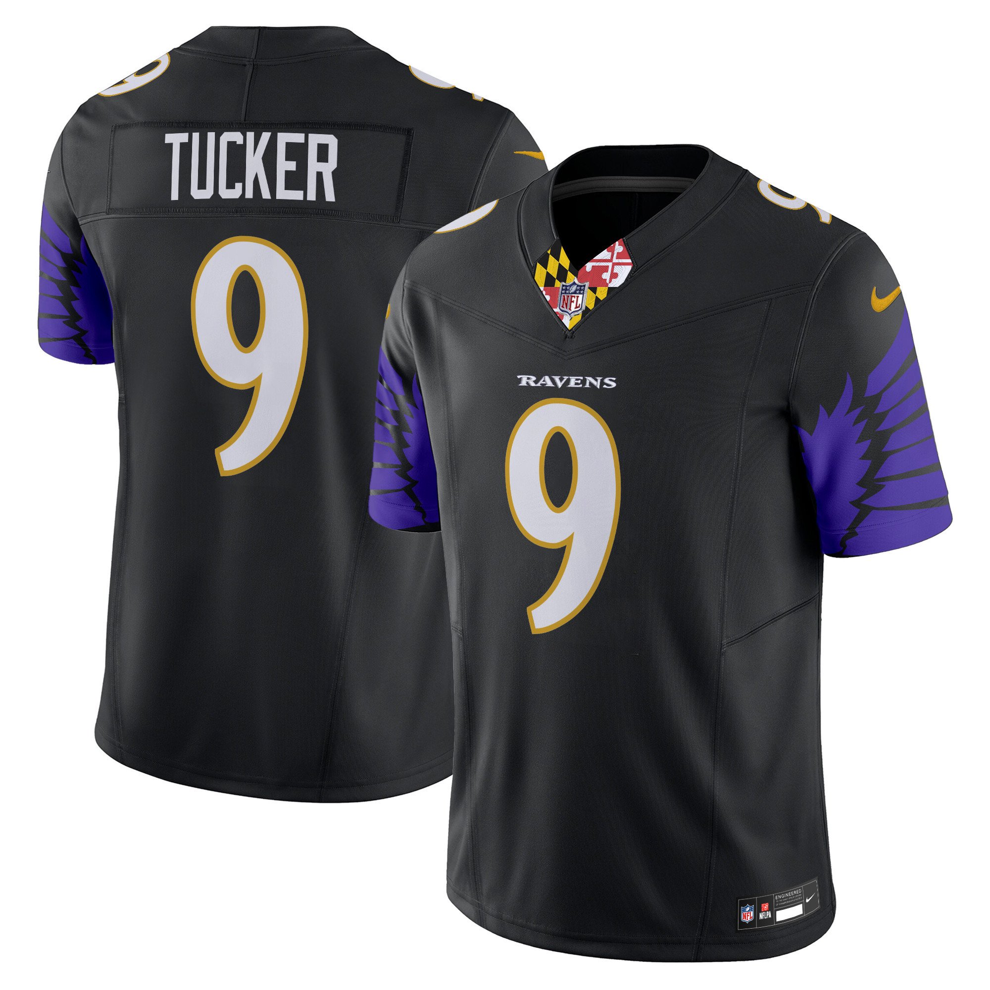 Men's Justin Tucker Baltimore Ravens Special Vapor Limited Black Jersey - All Stitched