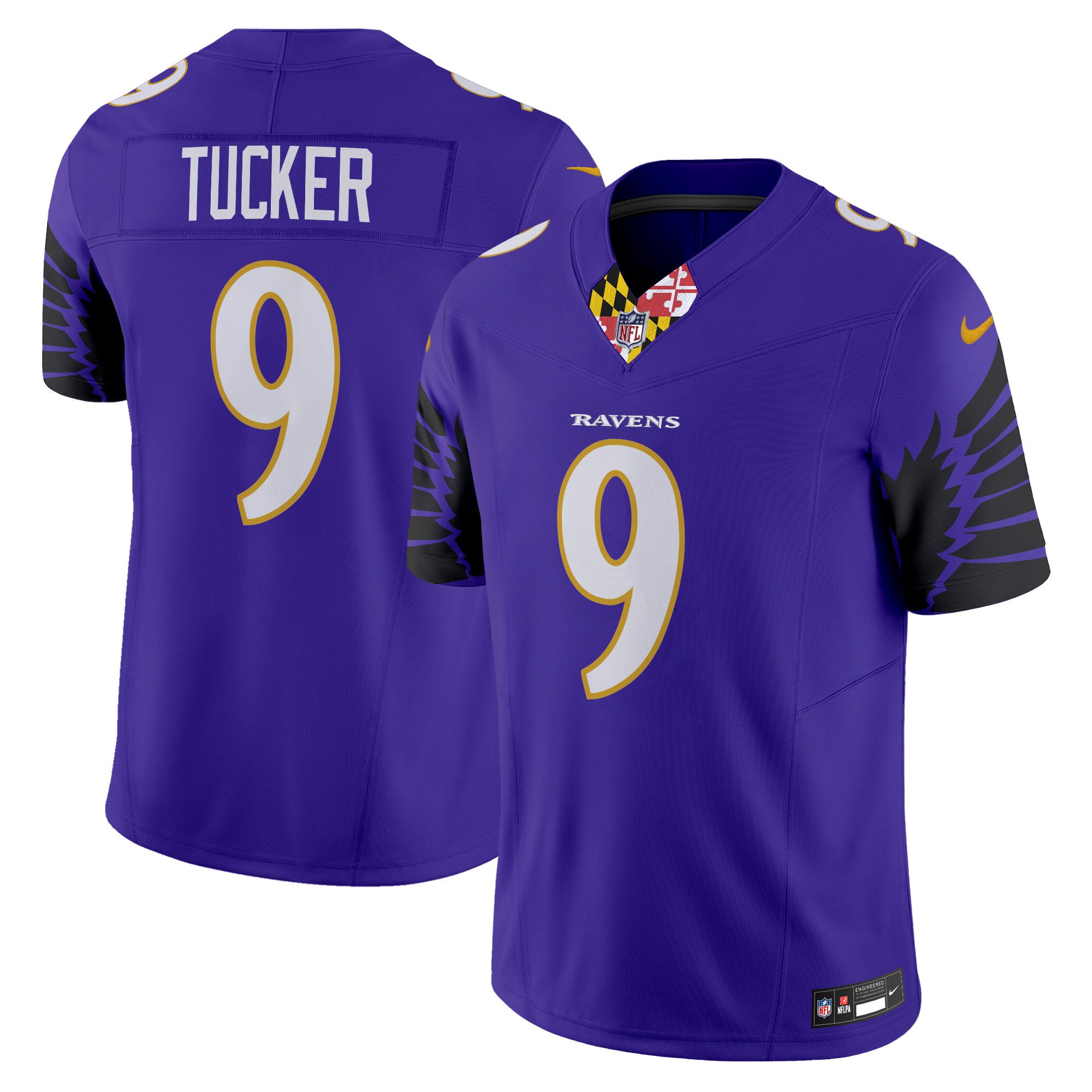 Men's Justin Tucker Baltimore Ravens Special Vapor Limited Purple Jersey - All Stitched