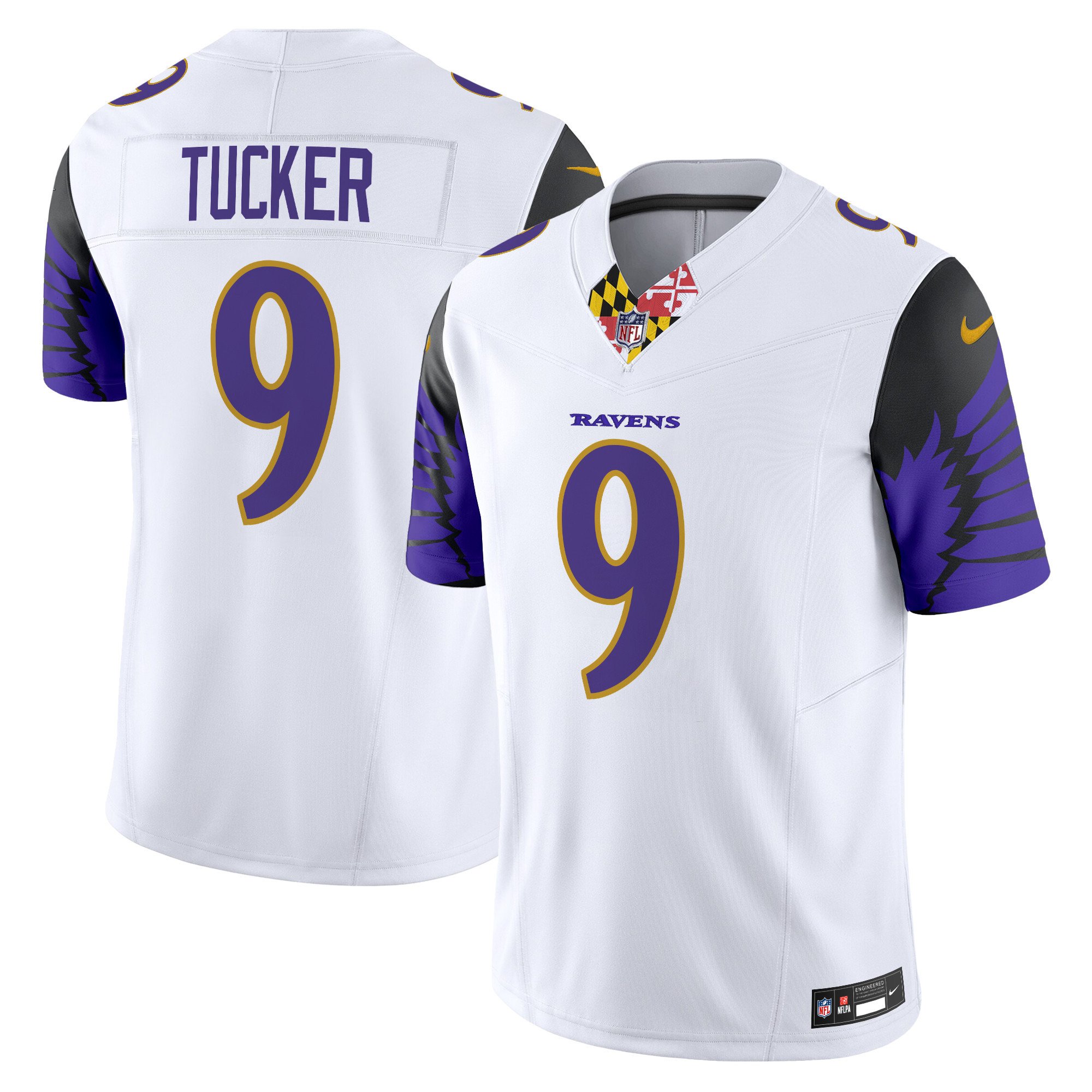 Men's Justin Tucker Baltimore Ravens Special Vapor Limited White Jersey - All Stitched