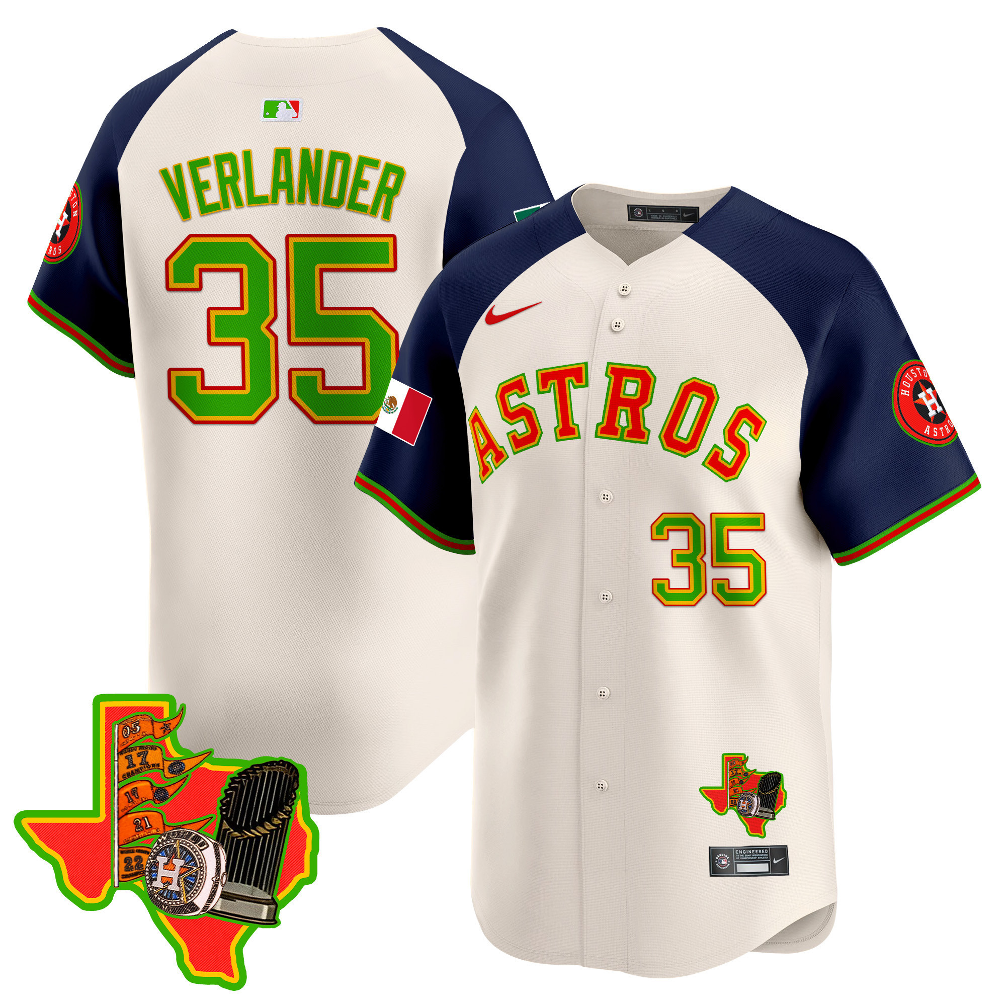 Men's Justin Verlander Houston Astros The Loteria Vapor Premier Limited Alternate Jersey - All Stitched