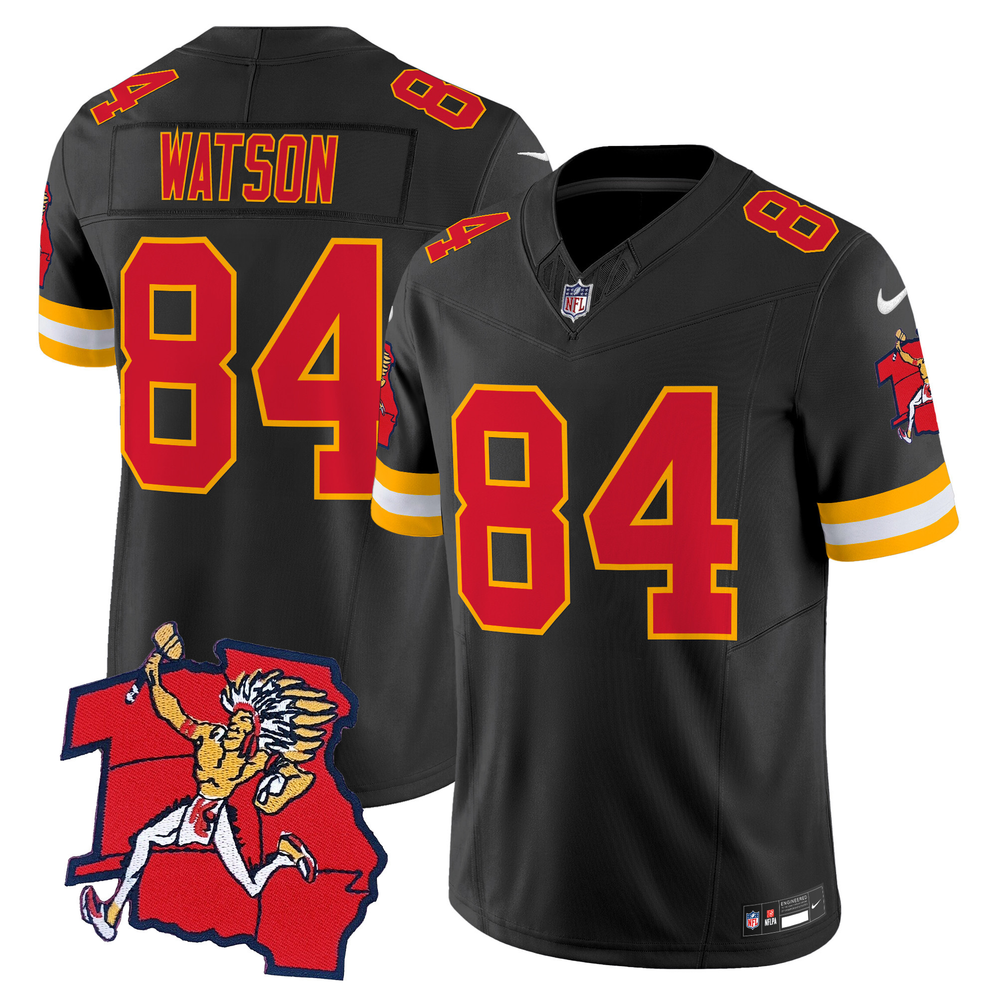 Men's Justin Watson Kansas City Chiefs 1963 Throwback Vapor Limited Black Jersey - All Stitched
