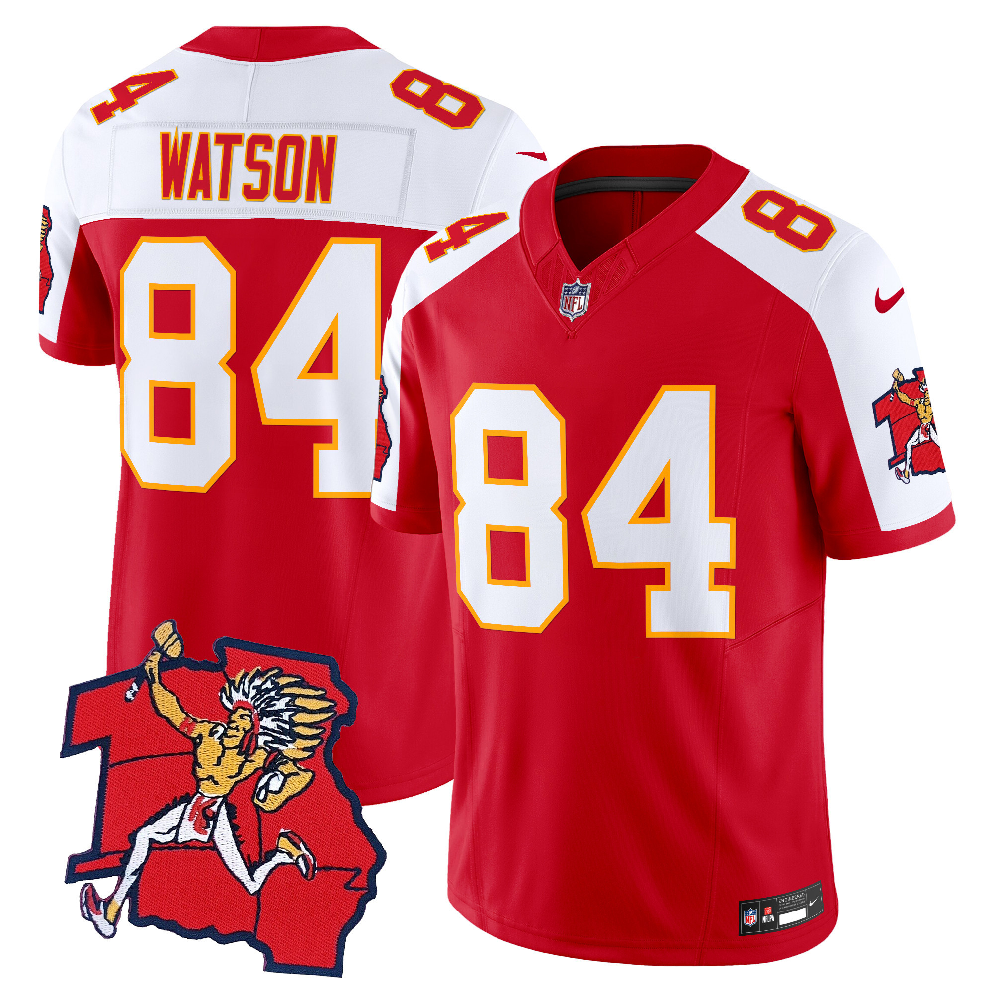 Men's Justin Watson Kansas City Chiefs 1963 Throwback Vapor Limited Red Alternate Jersey - All Stitched