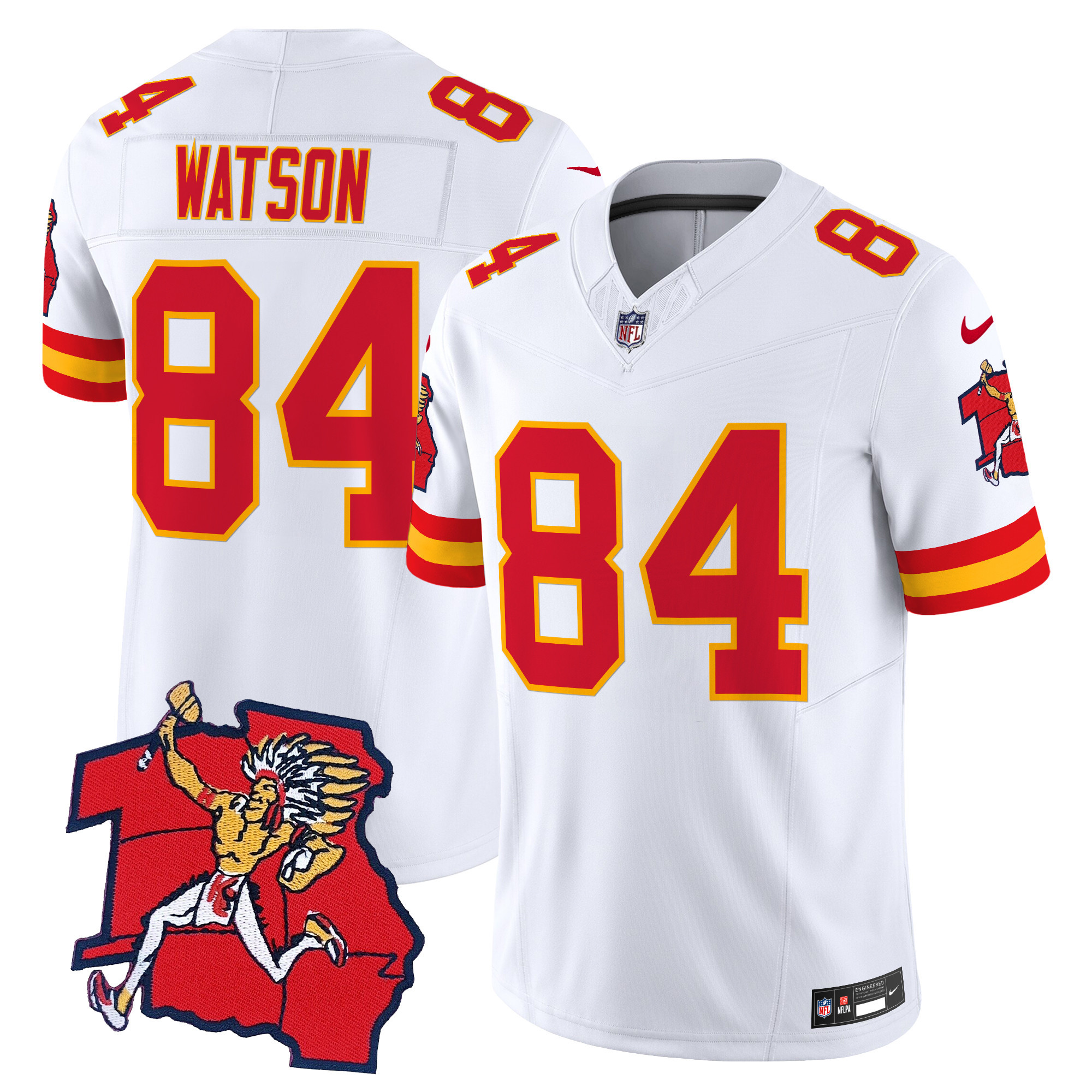Men's Justin Watson Kansas City Chiefs 1963 Throwback Vapor Limited White Jersey - All Stitched