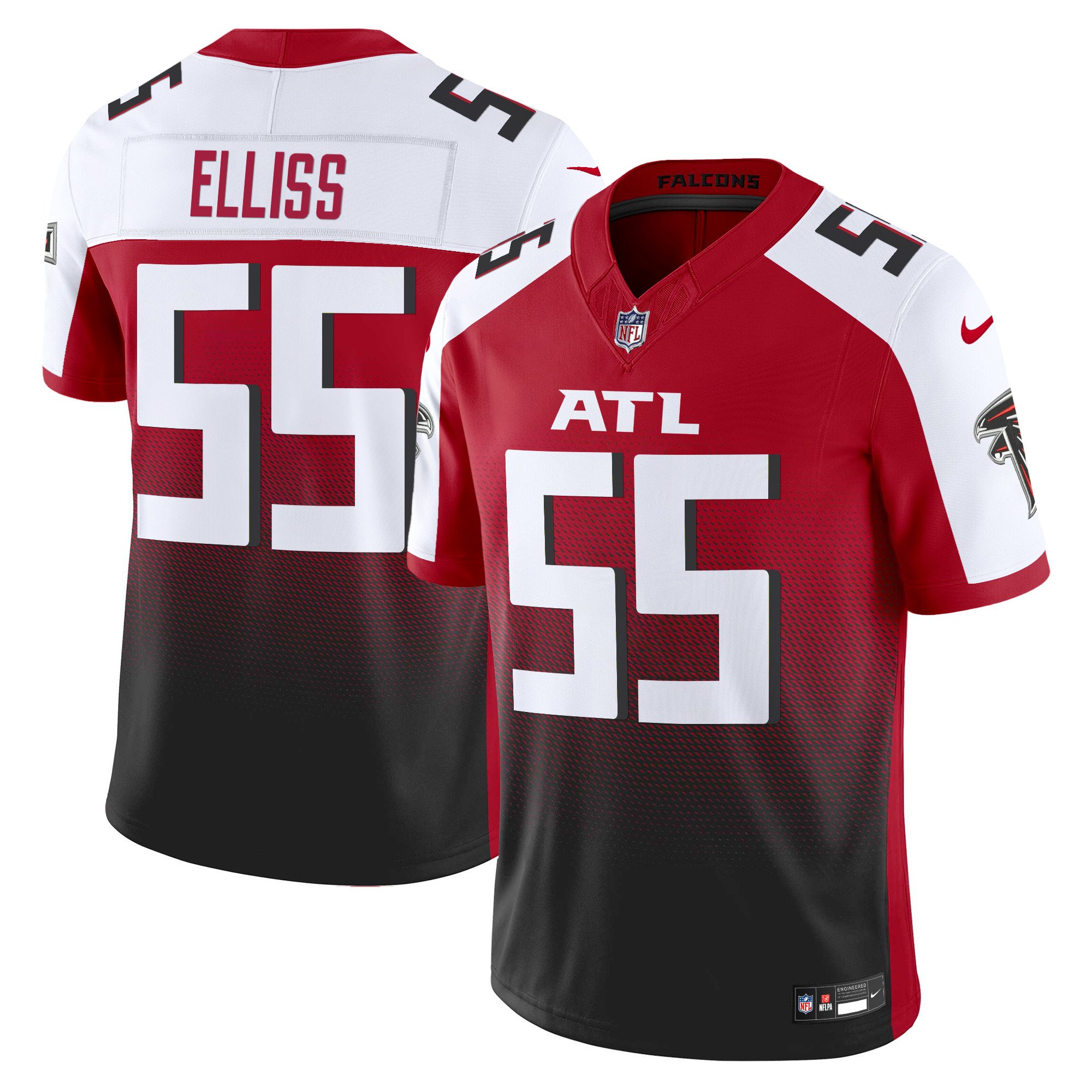 Men's Kaden Elliss Atlanta Falcons 2024 Vapor Limited Red Alternate Jersey - All Stitched