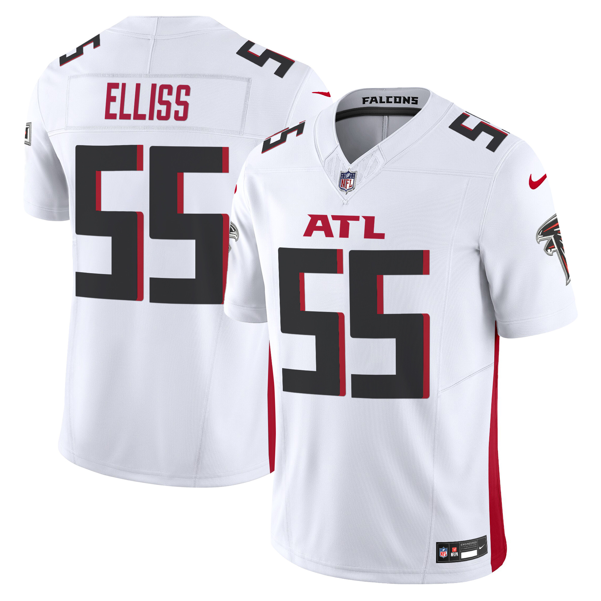 Men's Kaden Elliss Atlanta Falcons 2024 Vapor Limited White Jersey - All Stitched
