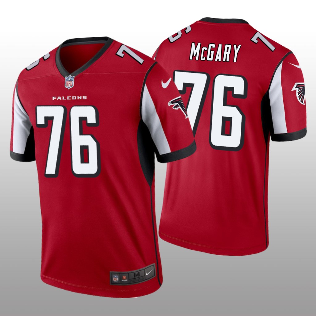 Men's Kaleb McGary #76 Atlanta Falcons Red Legend Jersey