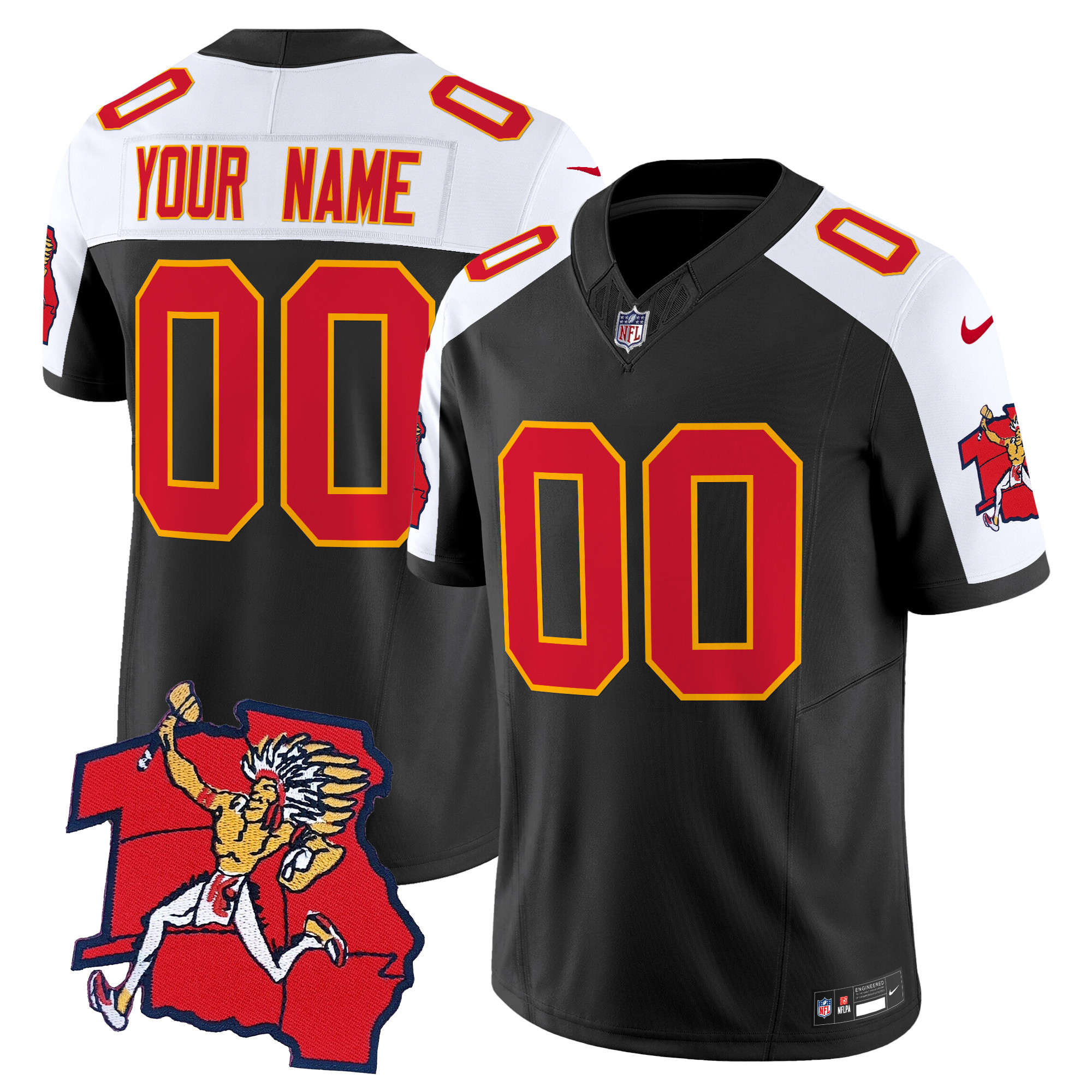 Men's Kansas City Chiefs 1963 Throwback Vapor Limited Custom Black Alternate Jersey - All Stitched