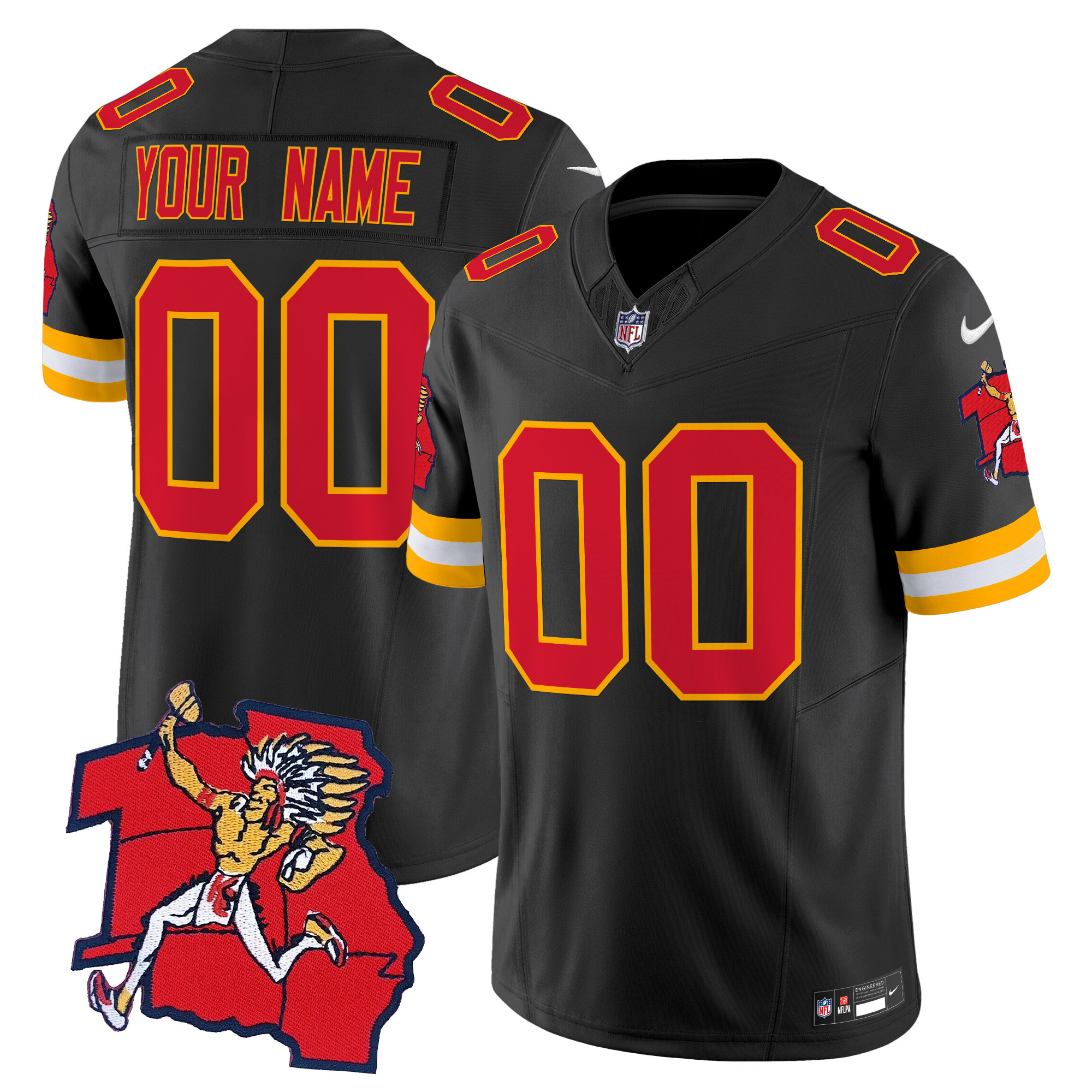 Men's Kansas City Chiefs 1963 Throwback Vapor Limited Custom Black Jersey - All Stitched