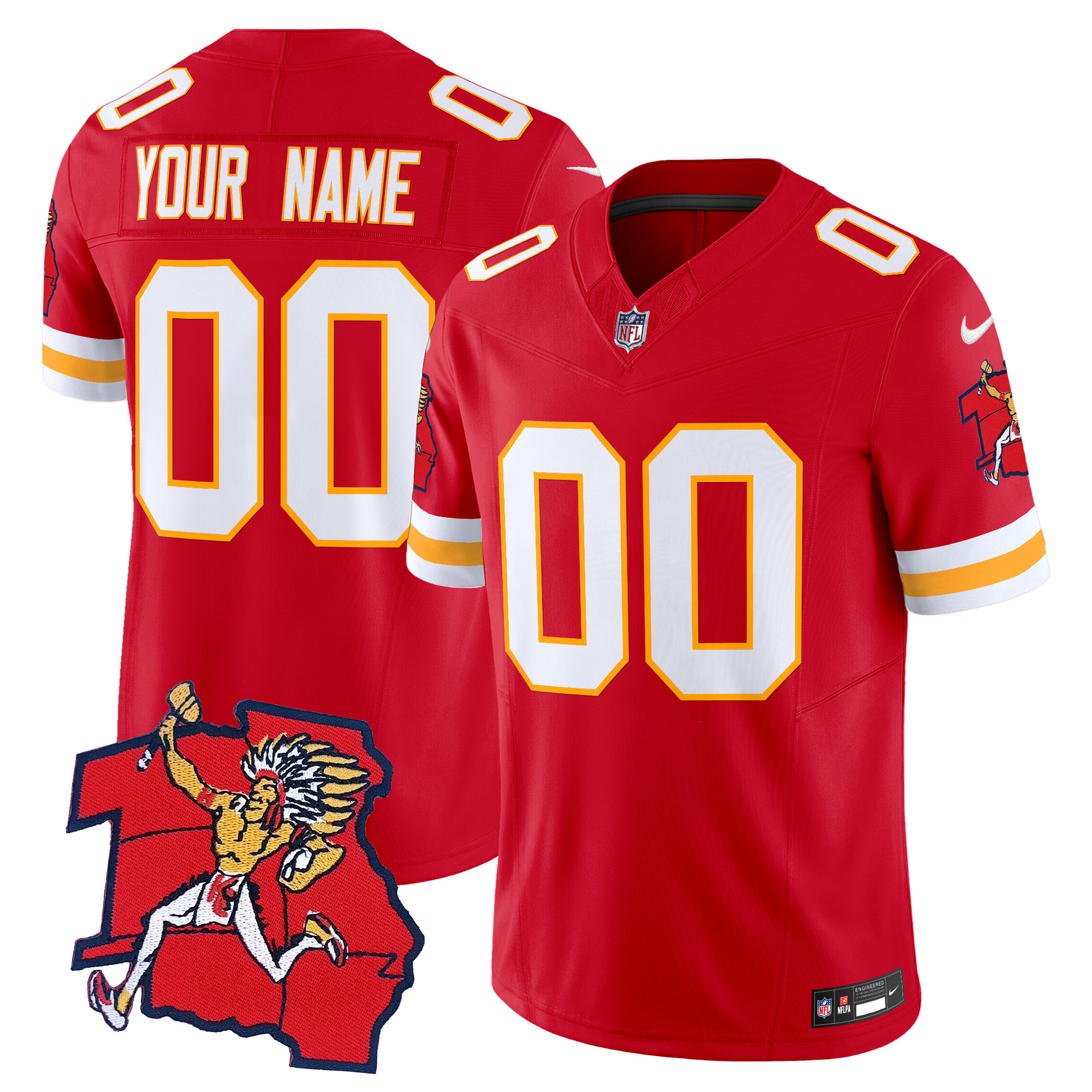 Men's Kansas City Chiefs 1963 Throwback Vapor Limited Custom Red Jersey - All Stitched