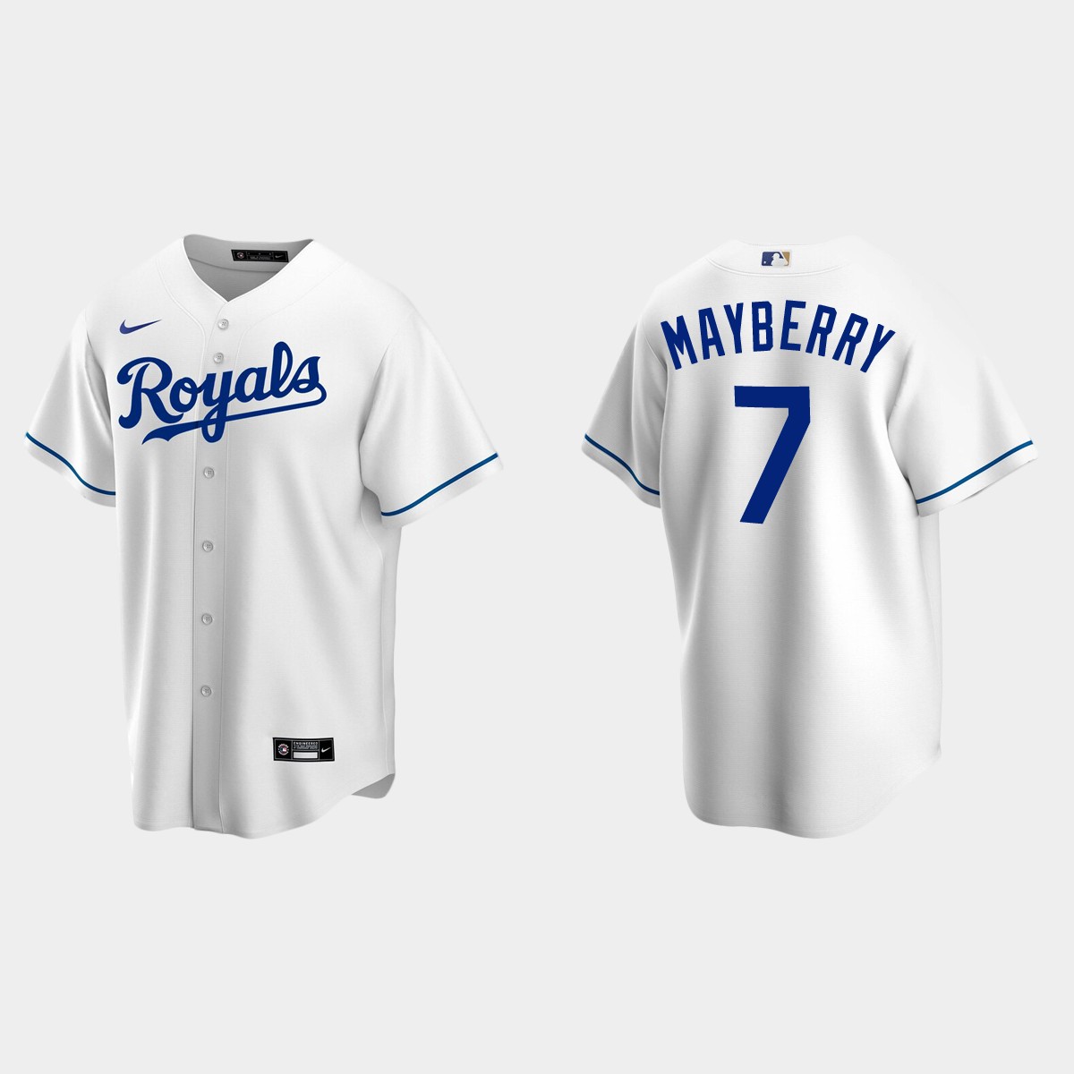 Men's Kansas City Royals John Mayberry Sr. White Retired Player Jersey