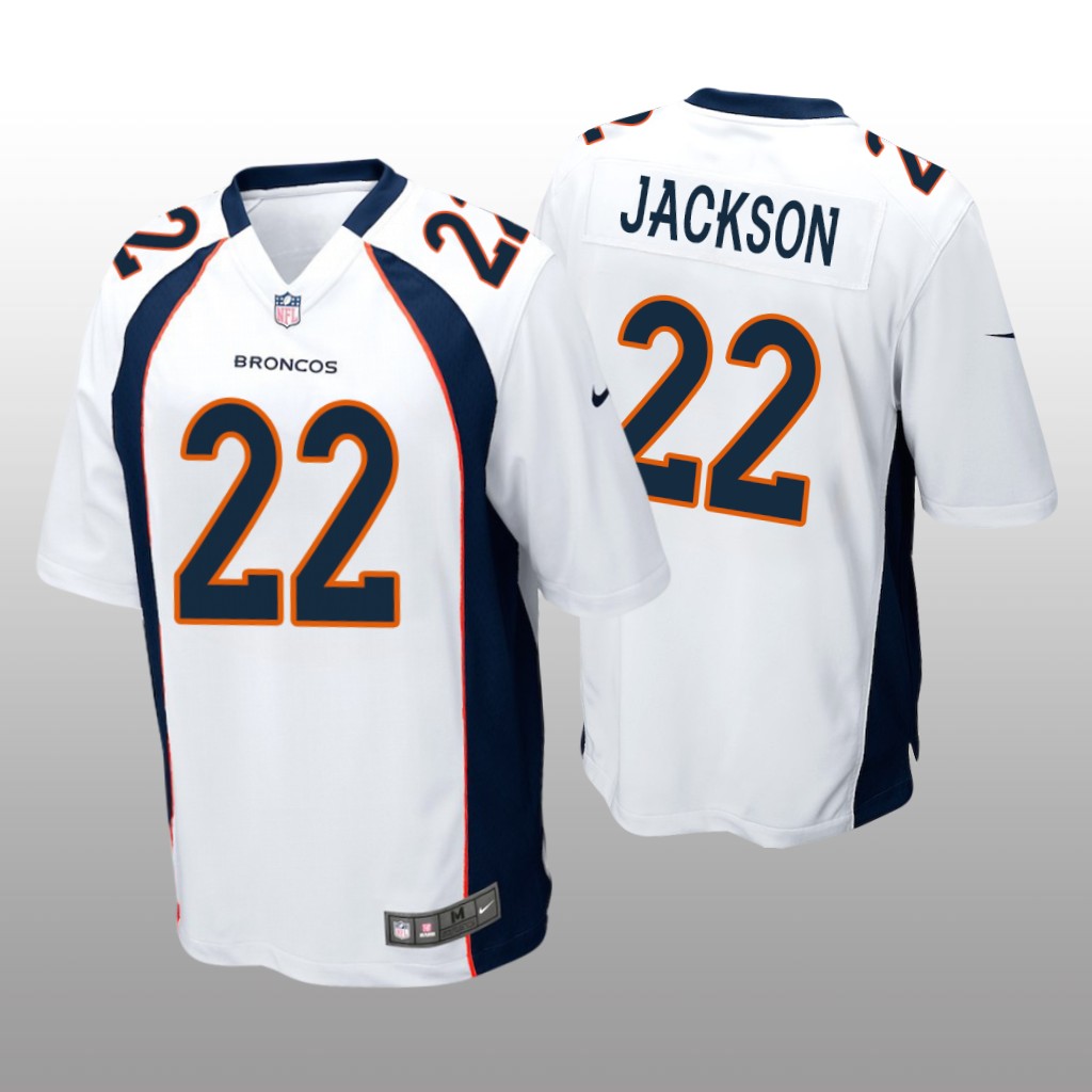 Men's Kareem Jackson #22 Denver Broncos White Game Jersey