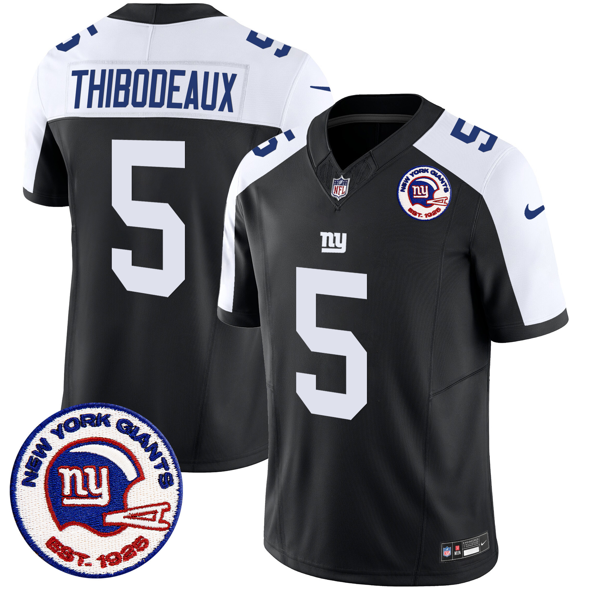 Men's Kayvon Thibodeaux San Francisco Giants Est 1925 Patch Vapor Limited Black Alternate Jersey - All Stitched