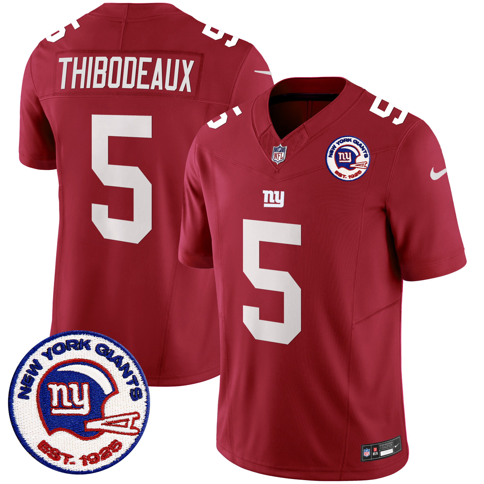 Men's Kayvon Thibodeaux San Francisco Giants Est 1925 Patch Vapor Limited Red Jersey - All Stitched