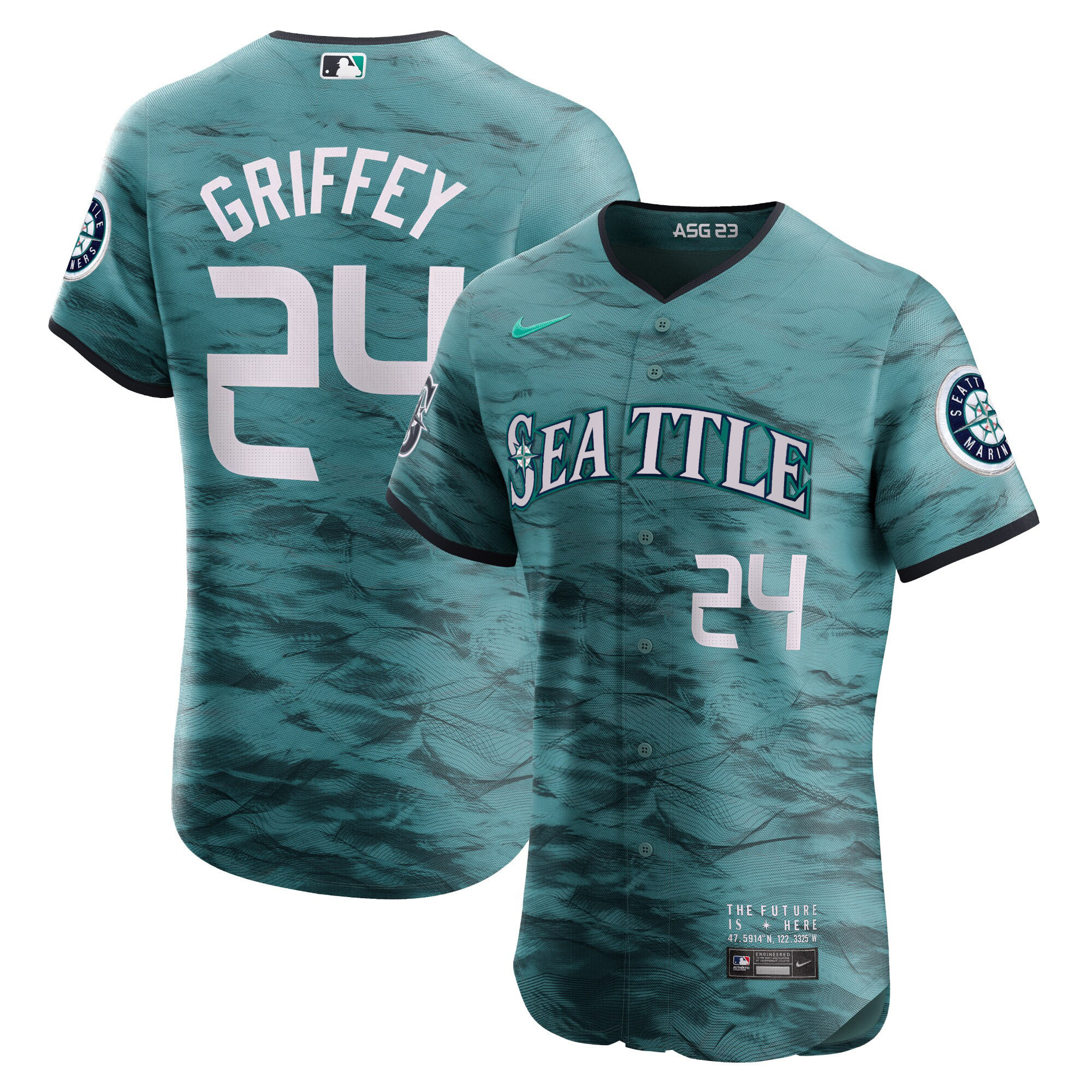 Men's Ken Griffey Jr. Seattle Mariners 2023 All-Star Game Teal Jersey - All Stitched