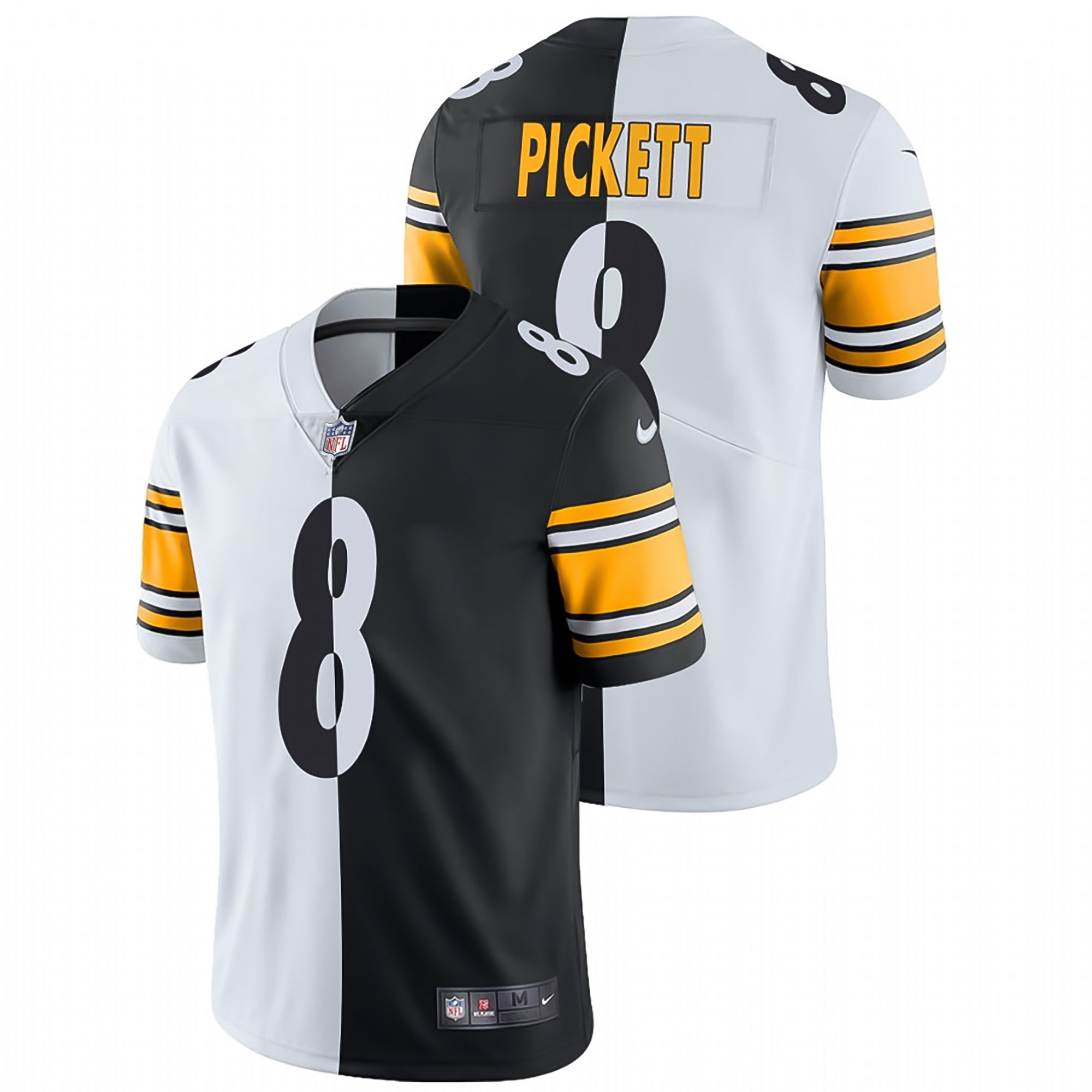 Men's Kenny Pickett Pittsburgh Steelers Split Jersey - All Stitched
