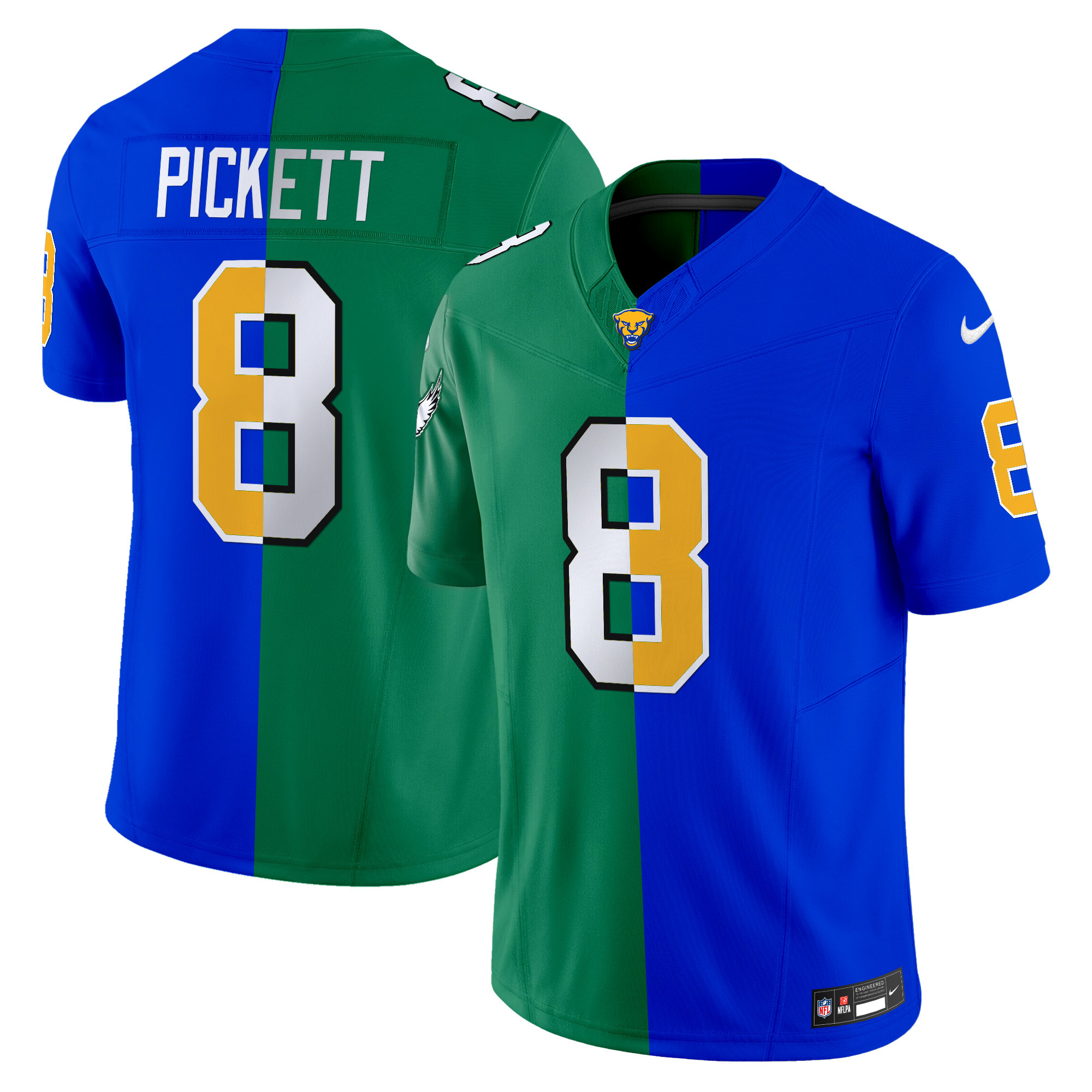 Men's Kenny Pickett Split Philadelphia Eagles & College Football Vapor Limited Jersey - All Stitched