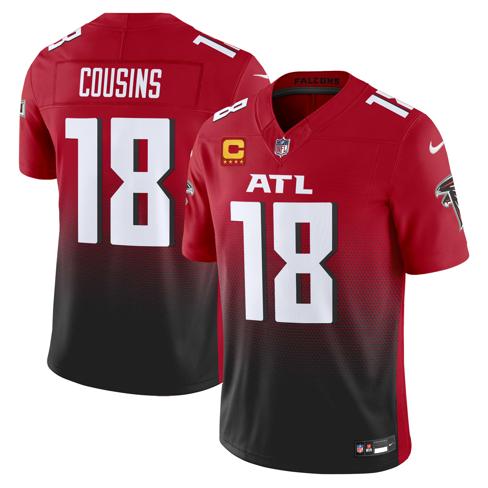 Men's Kirk Cousins Atlanta Falcons 2024 Vapor Limited Red Jersey - All Stitched