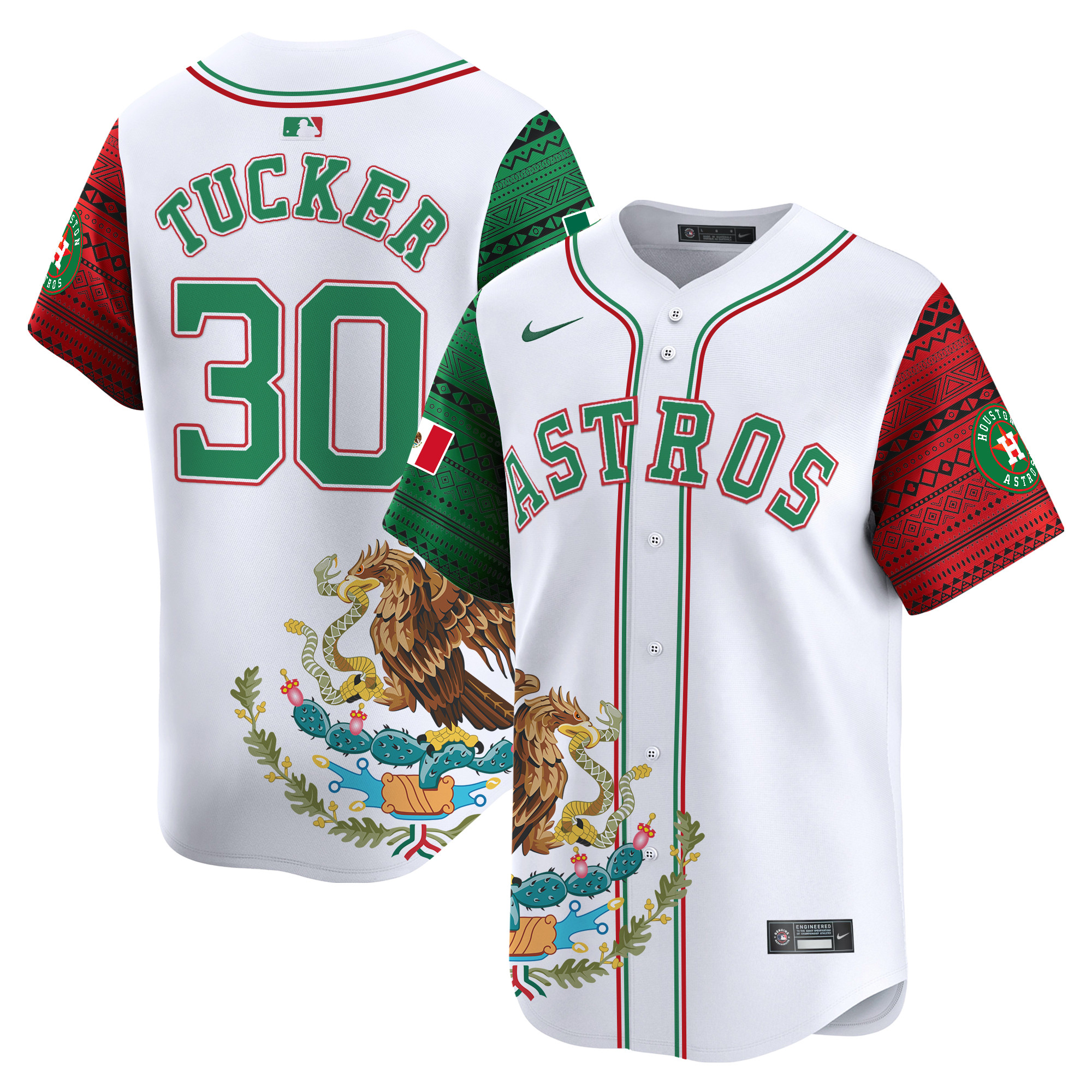 Men's Kyle Tucker Houston Astros Aztec Mexico Vapor Premier Limited White Jersey - Printed
