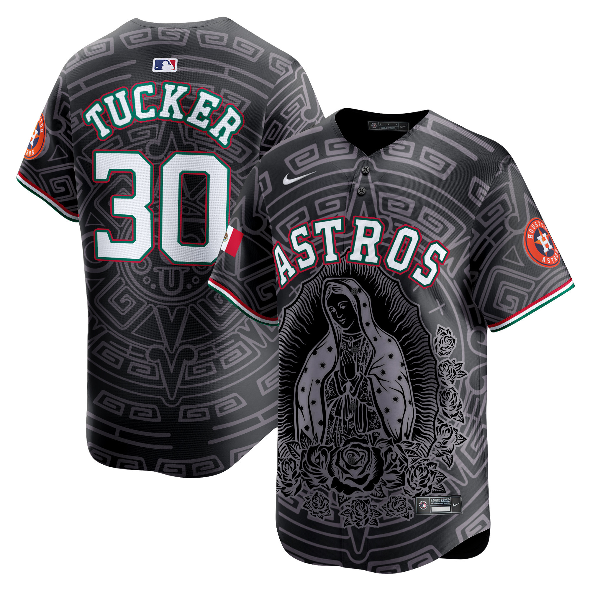 Men's Kyle Tucker Houston Astros Mexico Guadalupe Vapor Premier Limited Black Jersey - Printed