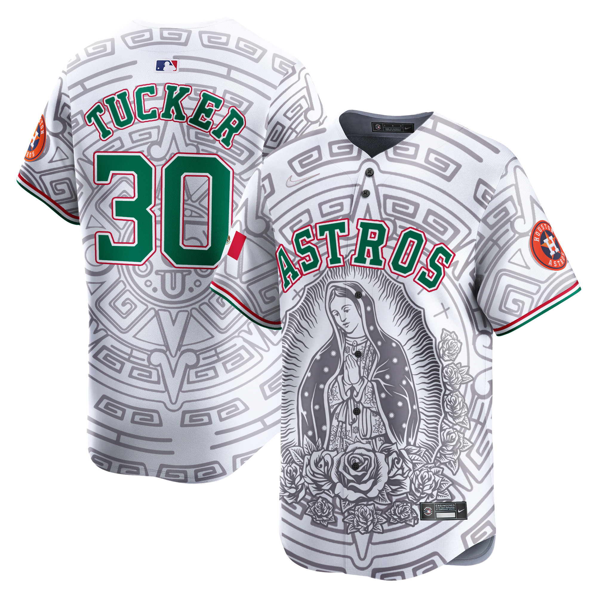 Men's Kyle Tucker Houston Astros Mexico Guadalupe Vapor Premier Limited White Jersey - Printed