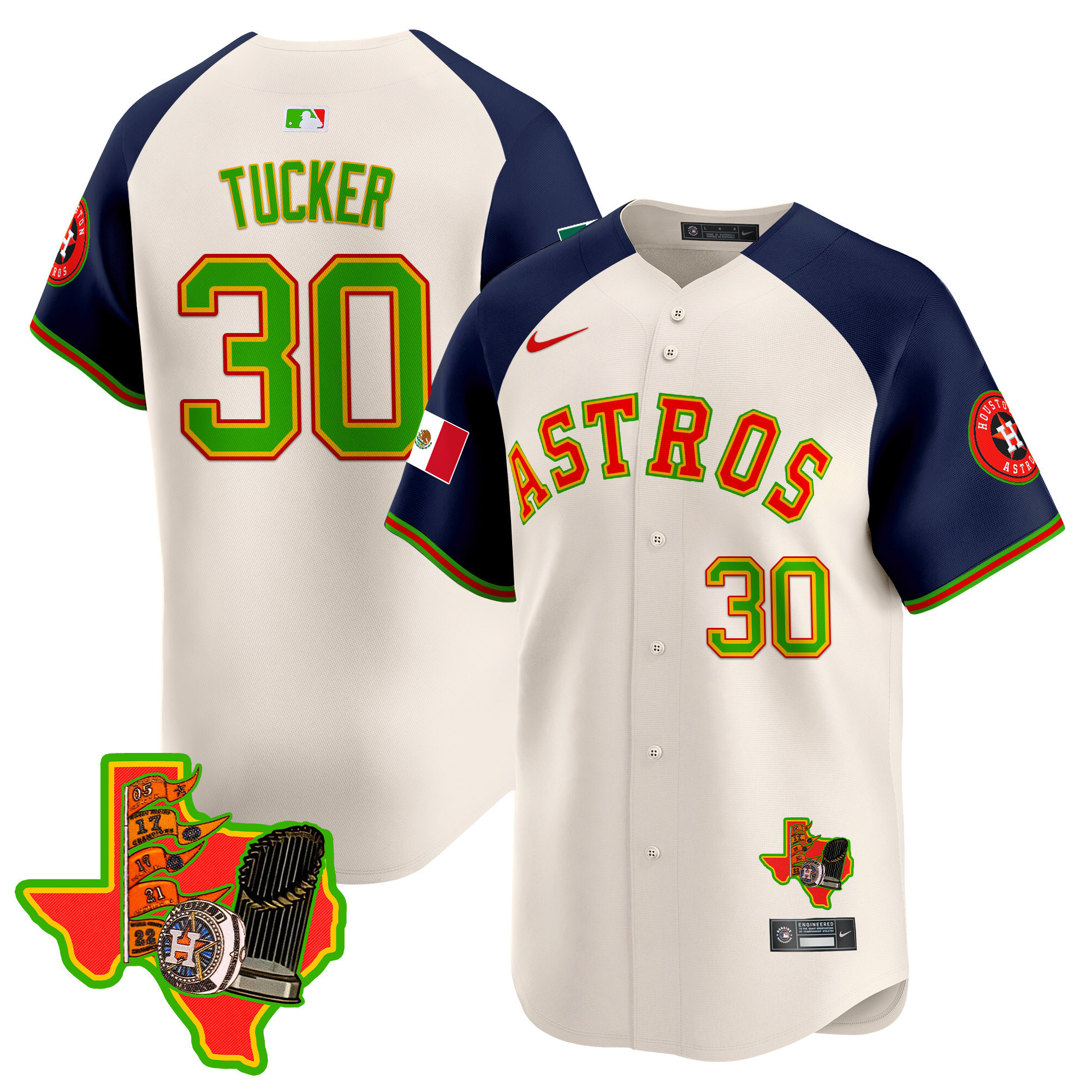 Men's Kyle Tucker Houston Astros The Loteria Vapor Premier Limited Alternate Jersey - All Stitched