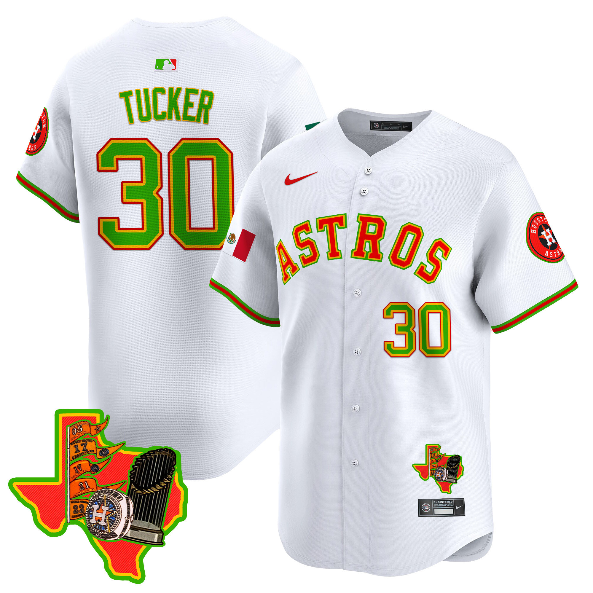 Men's Kyle Tucker Houston Astros The Loteria Vapor Premier Limited White Jersey - All Stitched